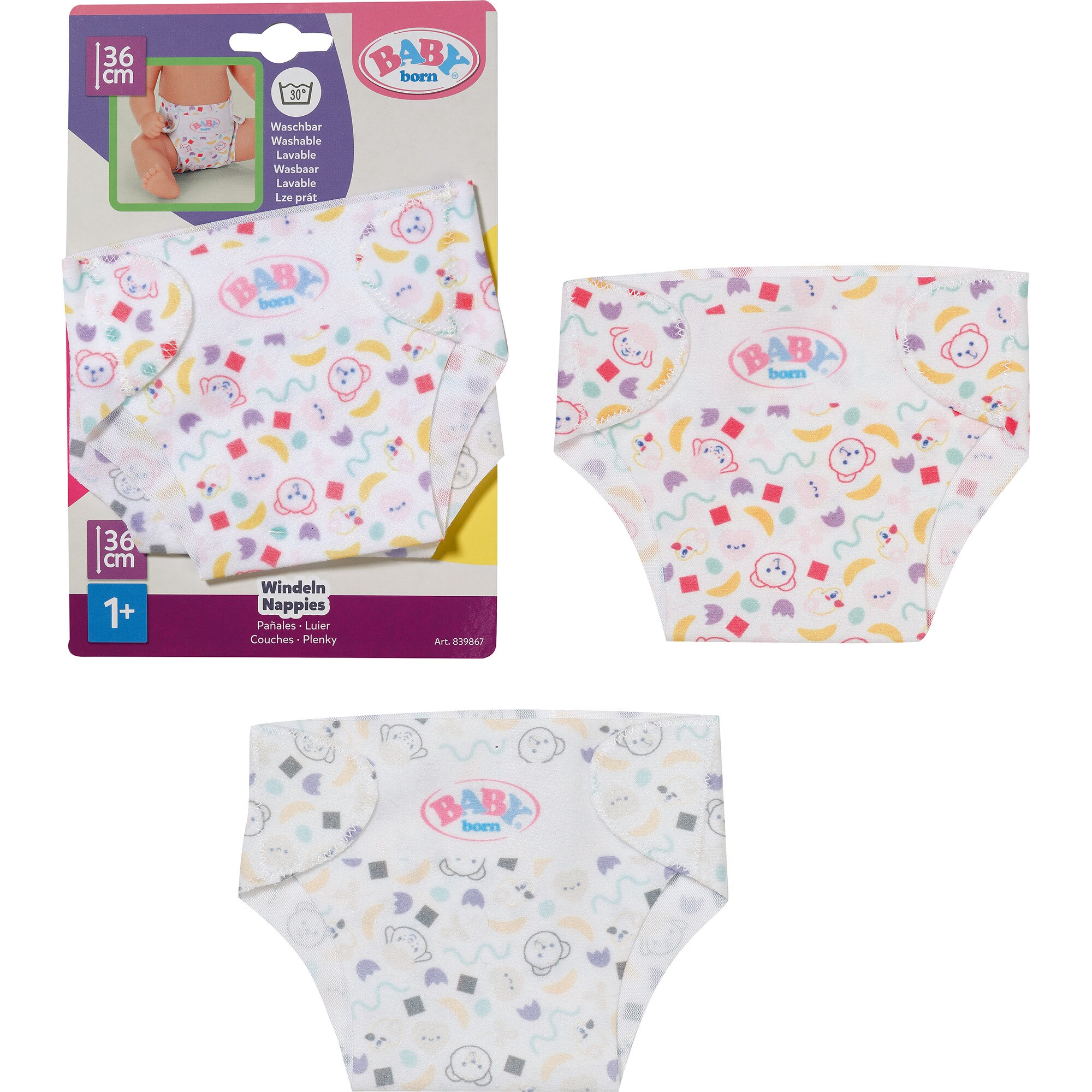 ZAPF Creation Puppenzubeh&ouml;r BABY born&reg; Windeln 36cm 2er Pack - Bild 1