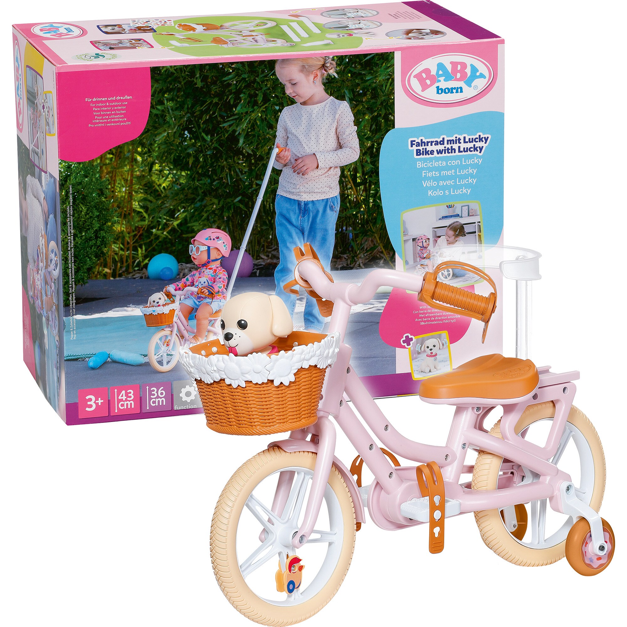 ZAPF Creation Puppenzubeh&ouml;r BABY born Fahrrad mit Lucky - Bild 1