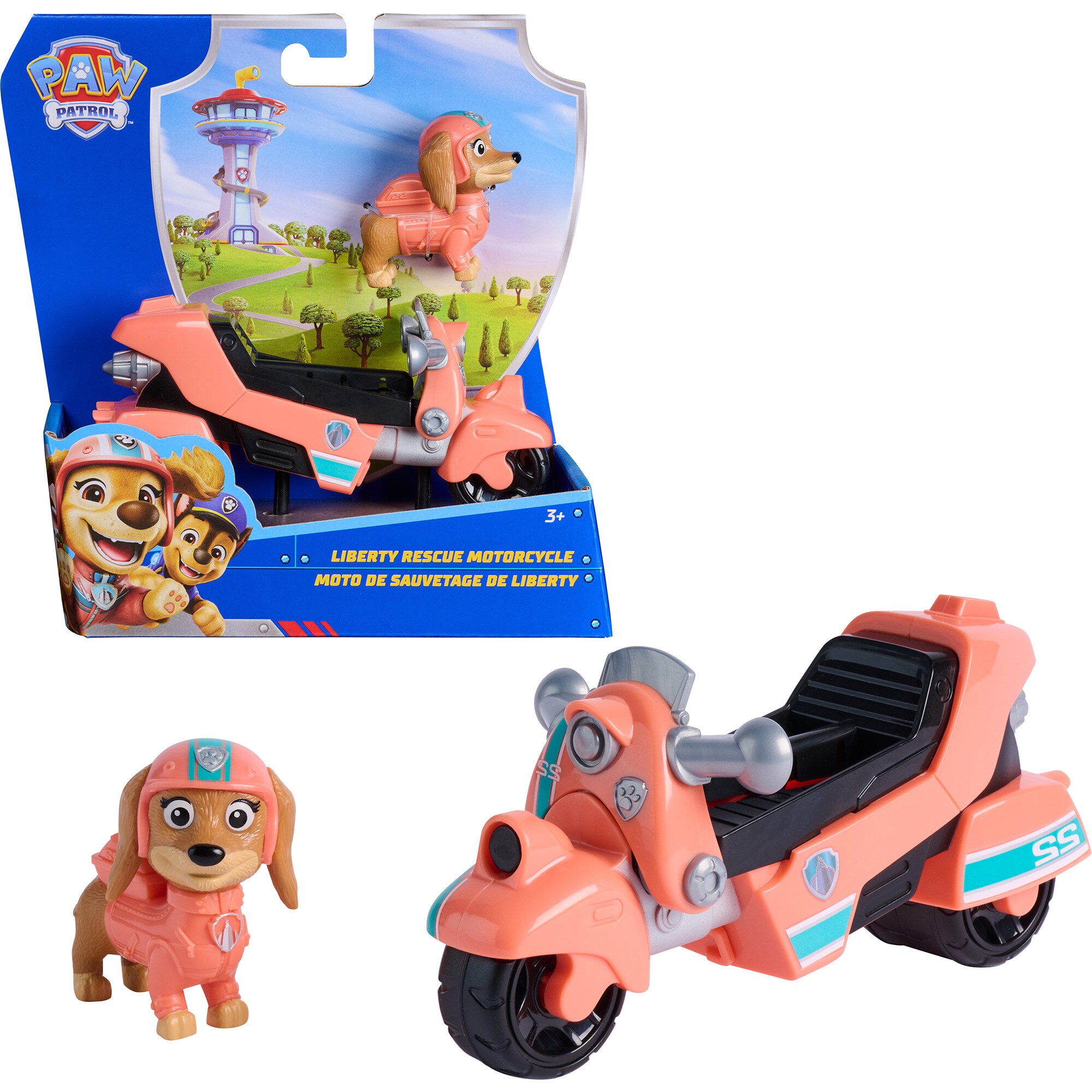 PAW PATROL Spielfahrzeug Paw Patrol - Liberty Rettungs-Motorrad mit Sammelfigur - Bild 1