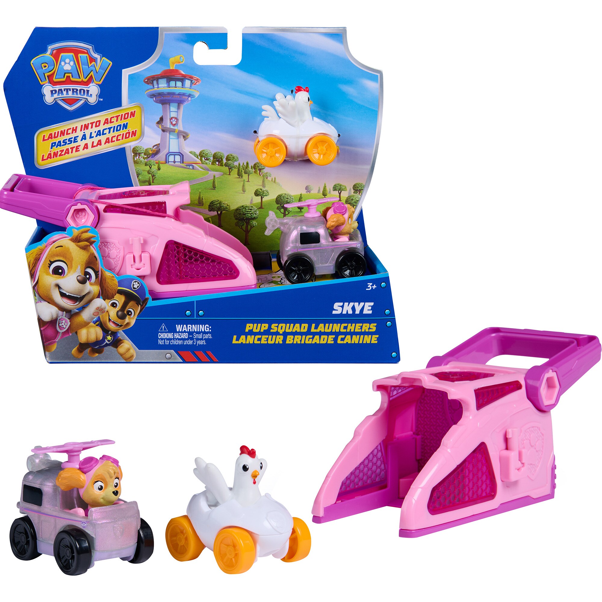 PAW PATROL Spielfahrzeug Paw Patrol - Pup Squad Launcher mit Skye und Henrietta Fahrzeugen - Bild 1