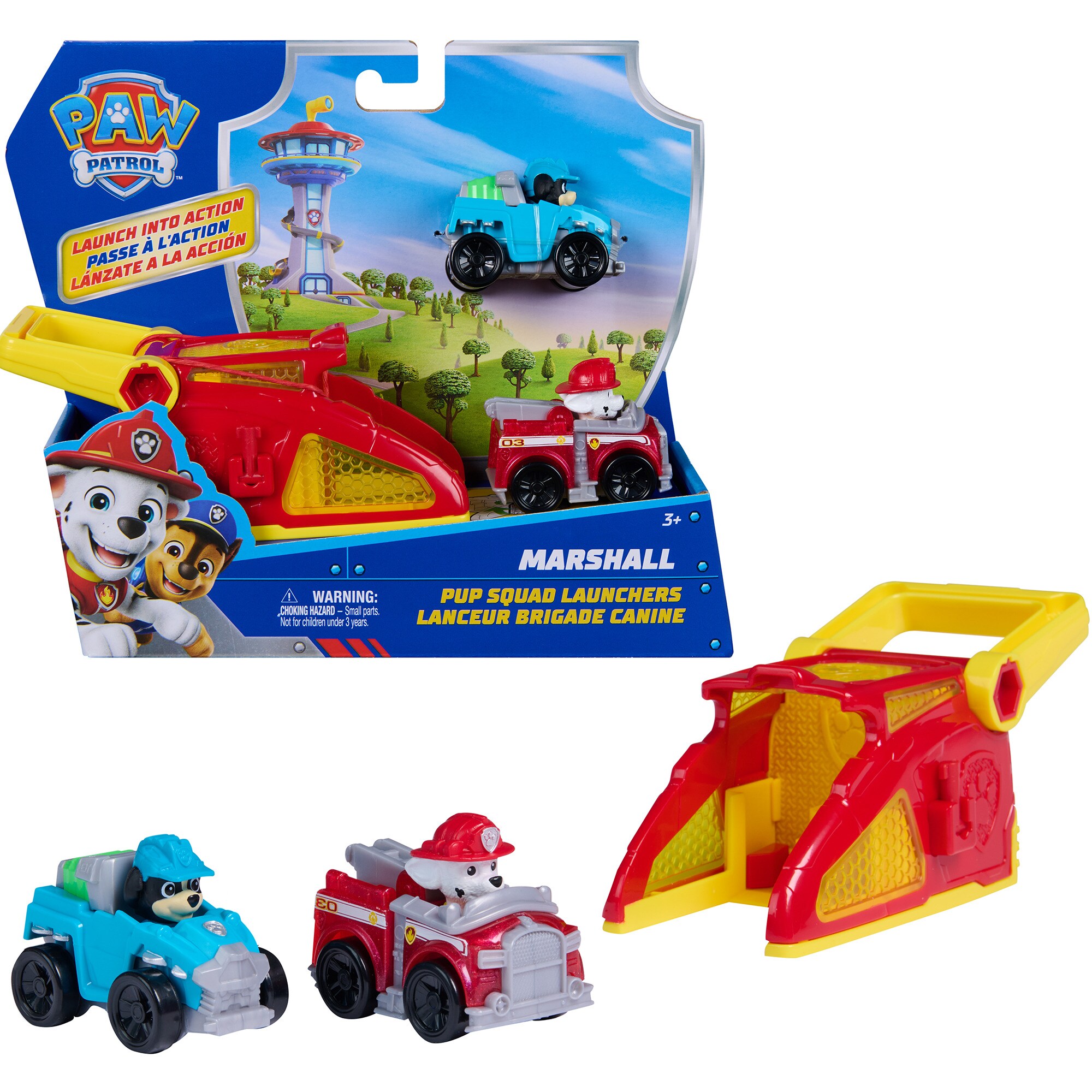 PAW PATROL Spielfahrzeug Paw Patrol - Pup Squad Launcher mit Marshall und Rex Fahrzeugen - Bild 1