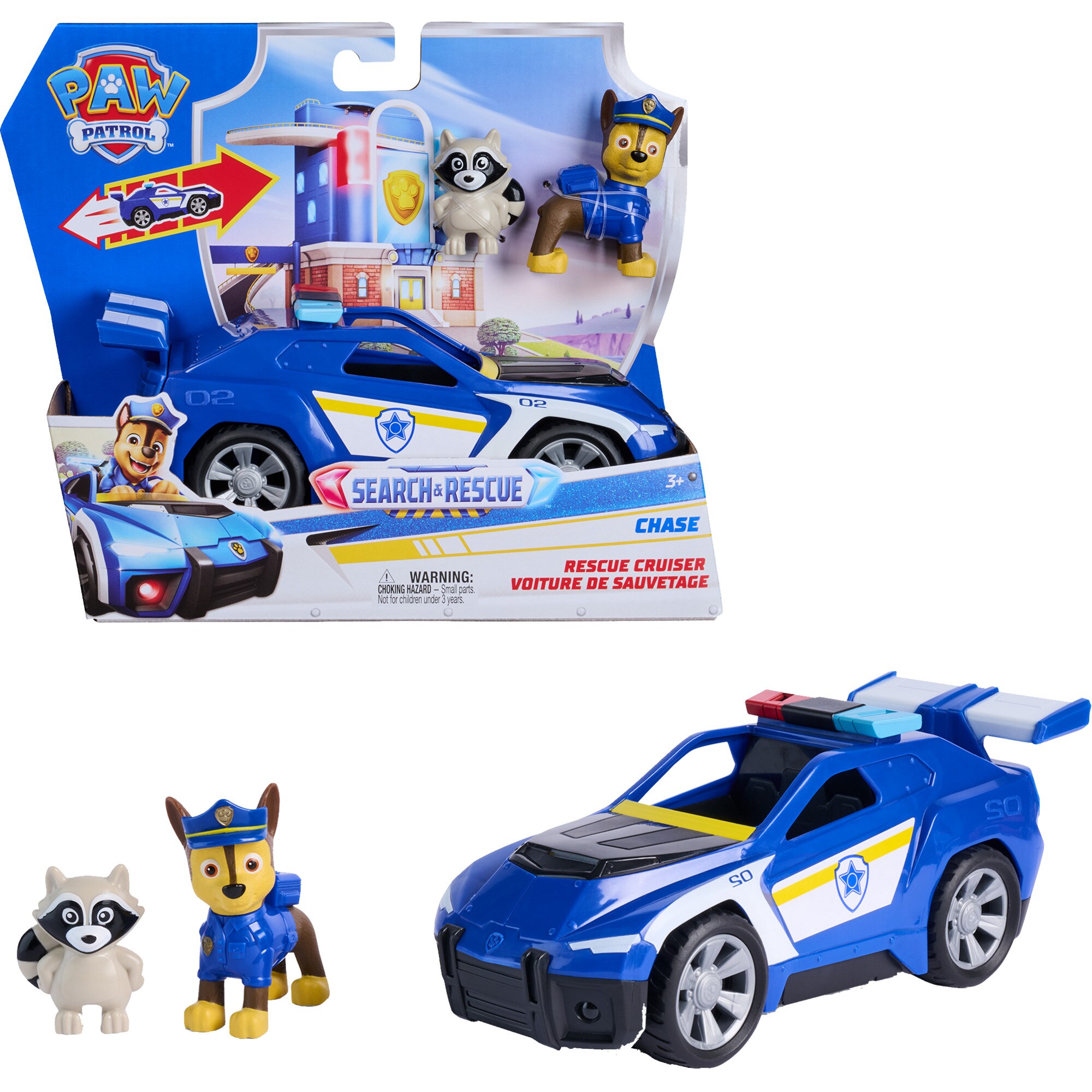 PAW PATROL Spielfahrzeug Paw Patrol - Search & Rescue: Chase' Rescue Cruiser mit 2 Figuren - Bild 1