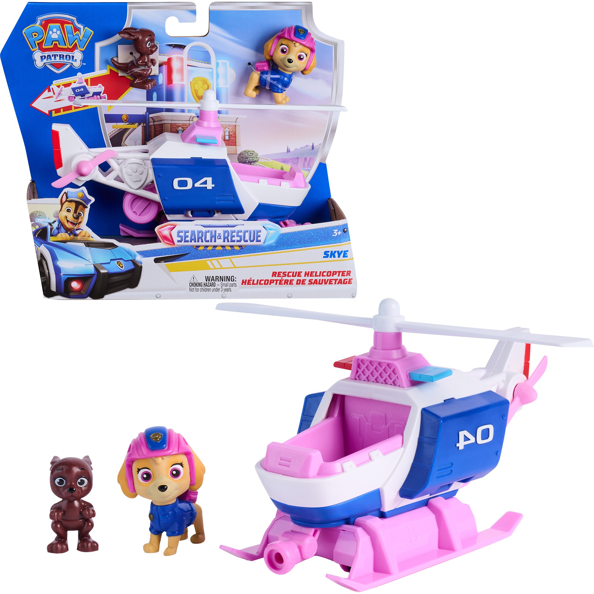PAW PATROL Spielfahrzeug Paw Patrol - Search & Rescue: Skyes Rettungs-Helikopter mit 2 Figuren - Bild 1