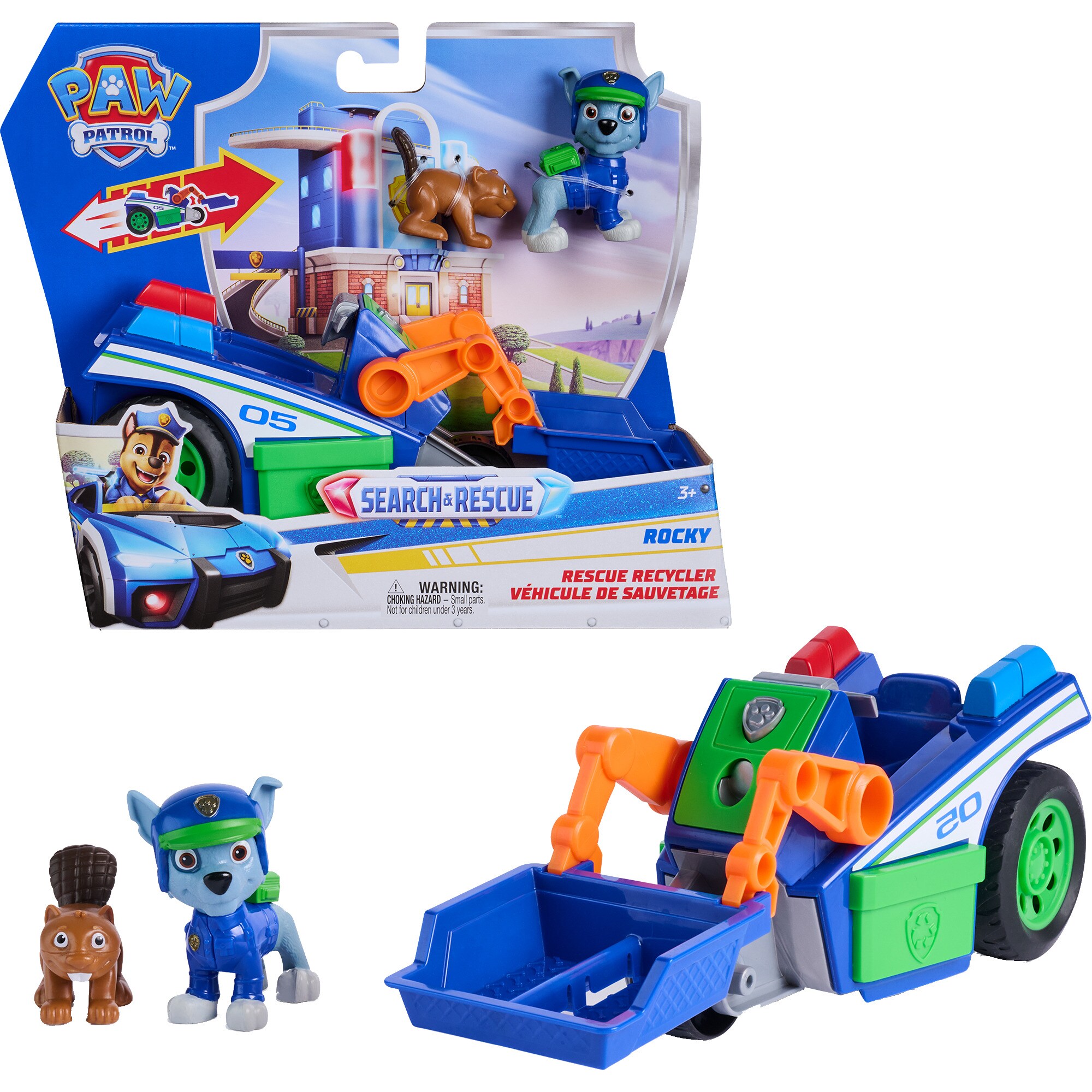 PAW PATROL Spielfahrzeug Paw Patrol - Search & Rescue: Rockys Recycling-Fahrzeug mit 2 Figuren - Bild 1