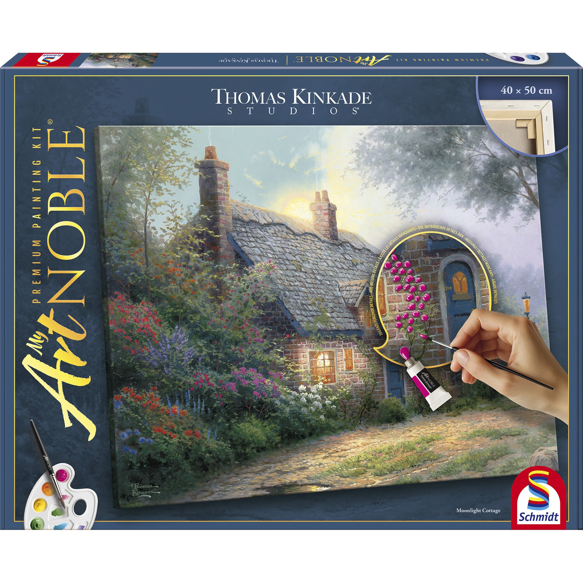 Schmidt Spiele Malen My ArtNOBLE Thomas Kinkade - Moonlight Cottage