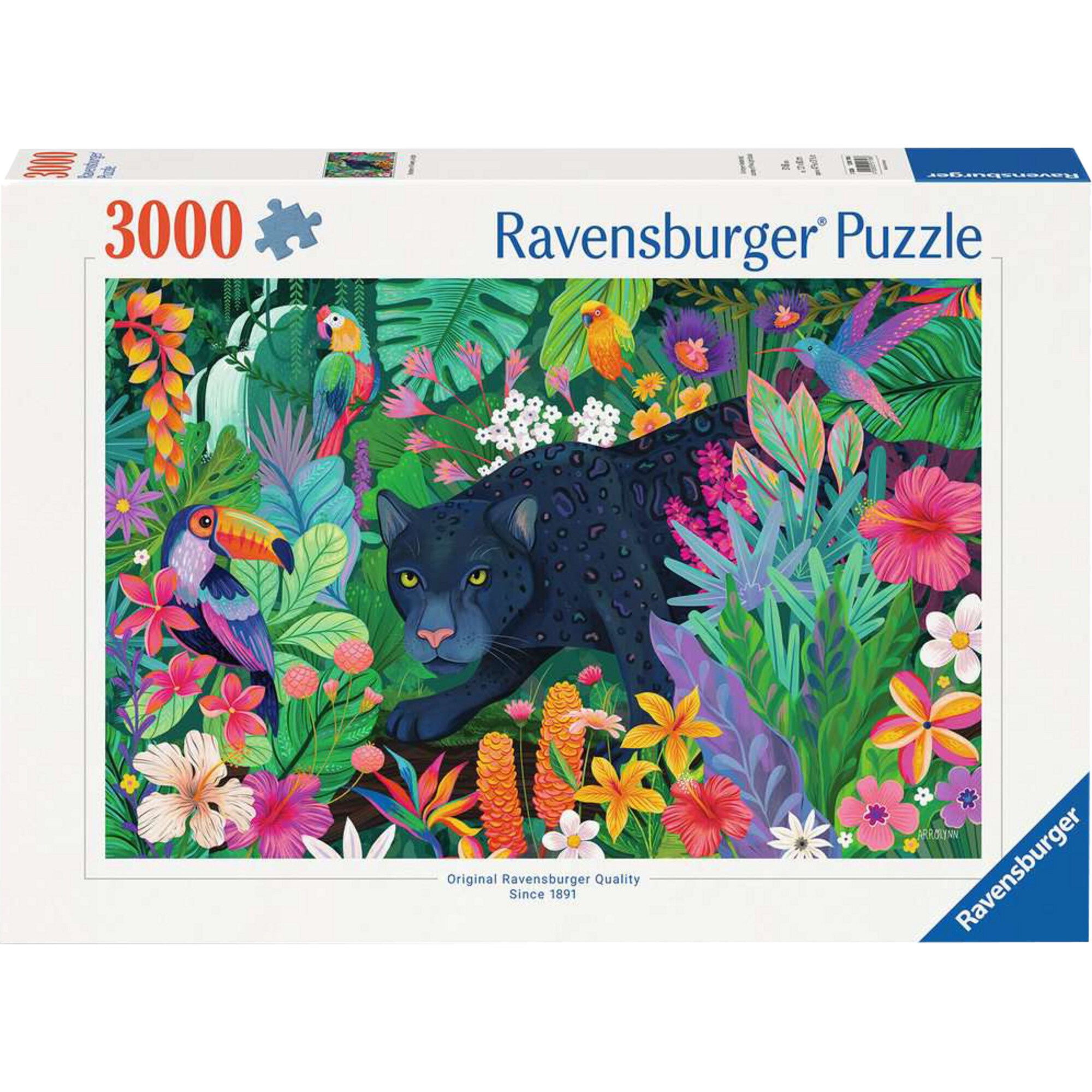 Ravensburger Puzzle Puzzle Panther im bl&uuml;henden Dschungel - Bild 1