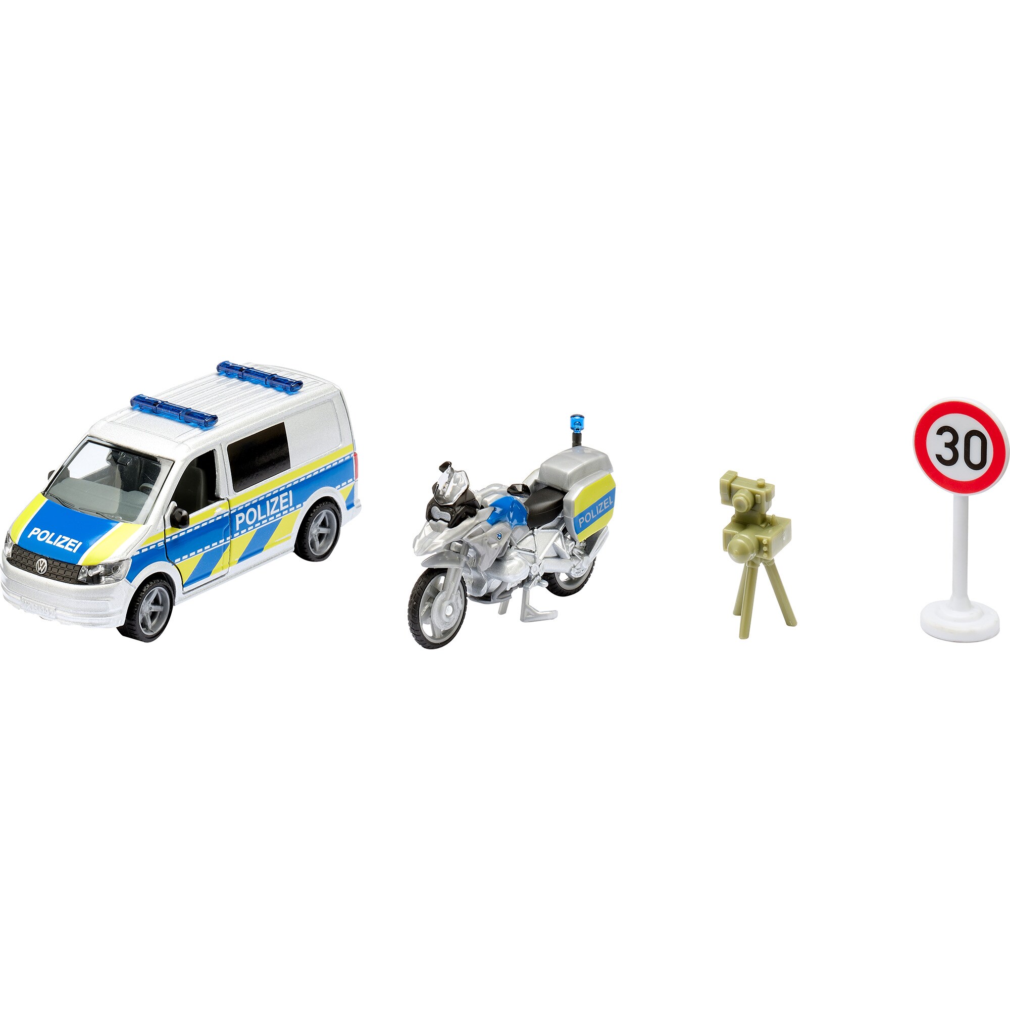 SIKU Modellfahrzeug SUPER VW T6 mit BMW Polizeimotorrad - Bild 1