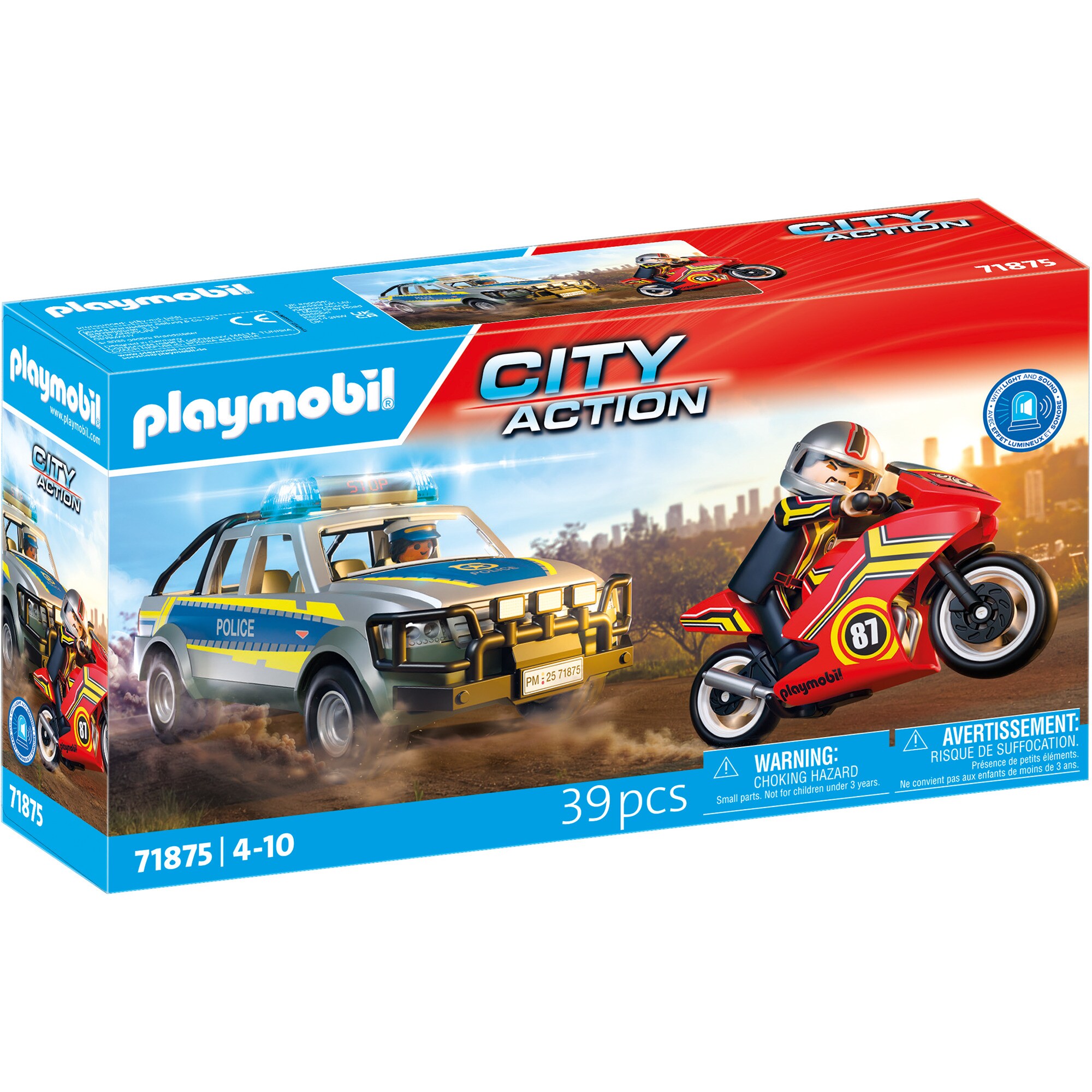 PLAYMOBIL Konstruktionsspielzeug City Action Verfolgungsjagd mit Polizei Pick-Up - Bild 1