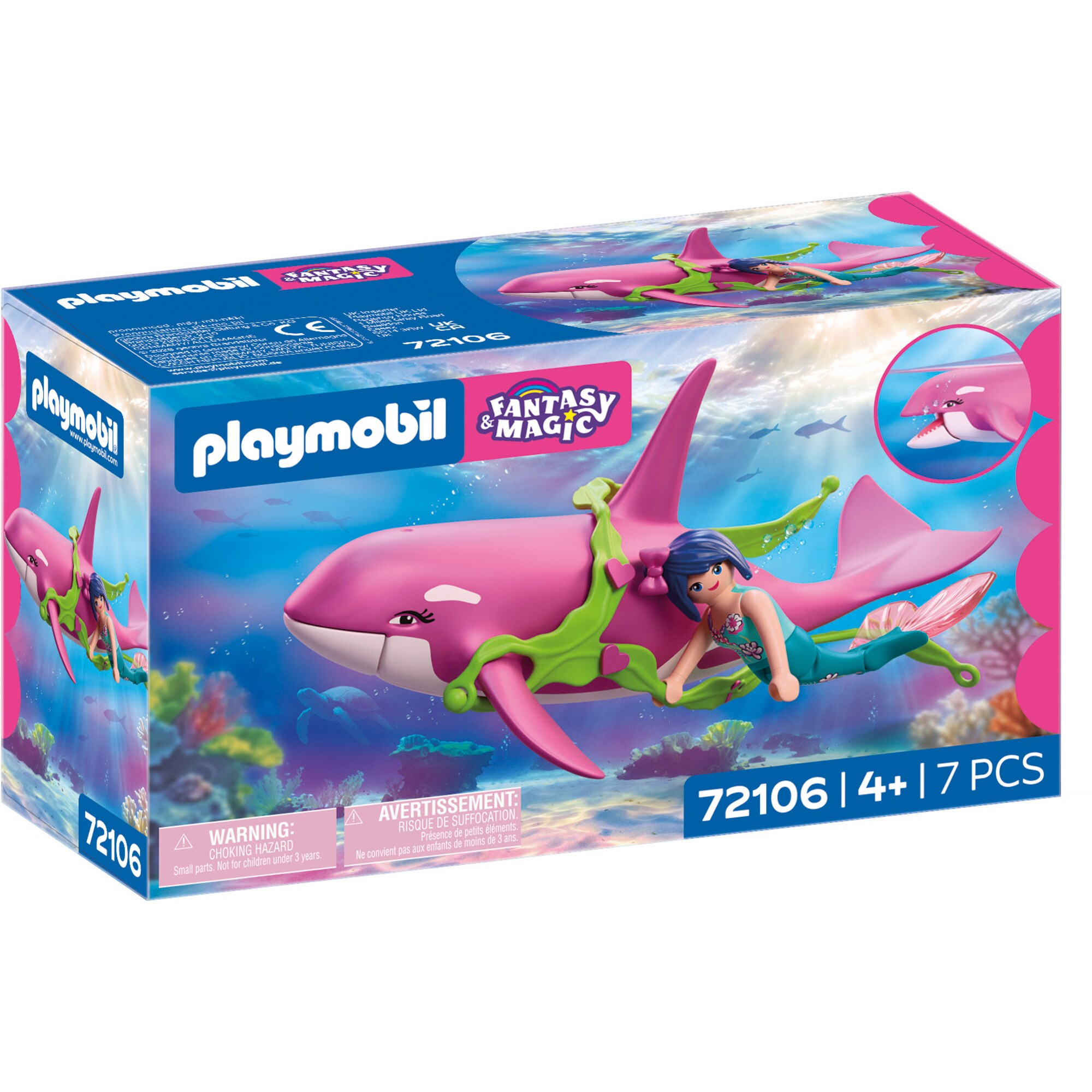 PLAYMOBIL Konstruktionsspielzeug Fantasy & Magic Orca mit Meerjungfrau