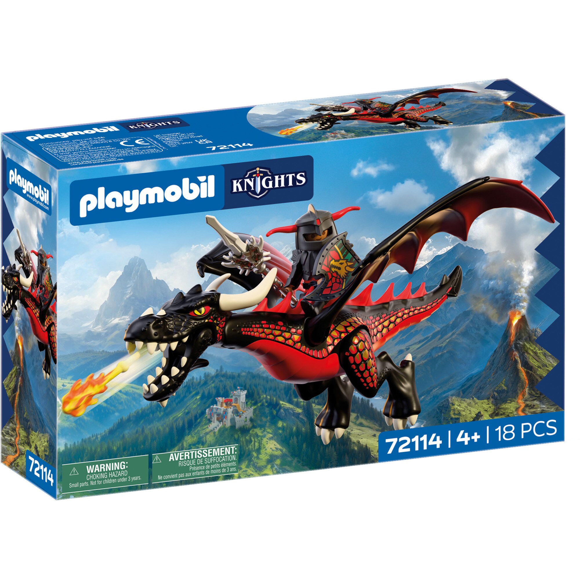PLAYMOBIL Konstruktionsspielzeug Knights Schwarzer Drache