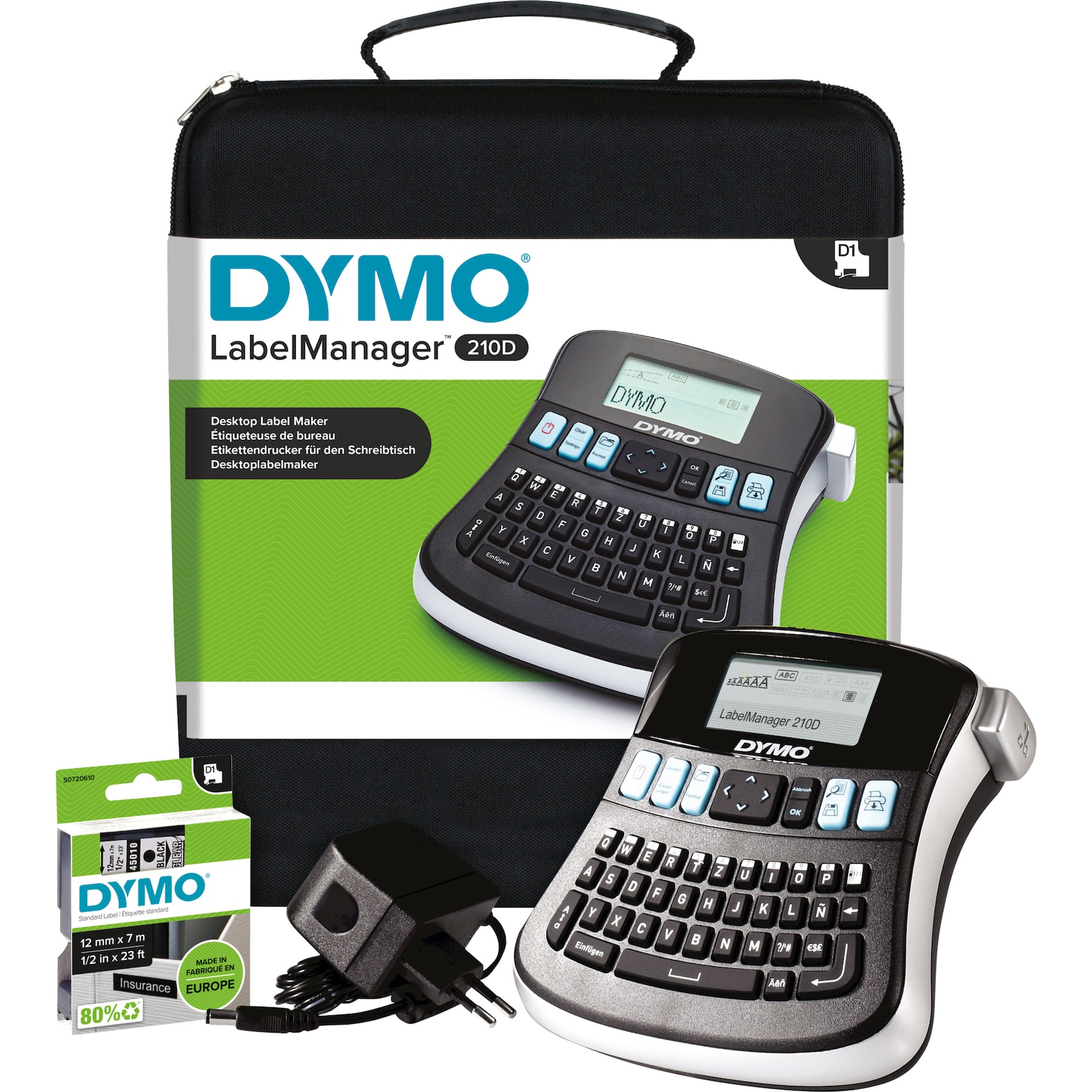 Dymo Beschriftungsgerät LabelManager 210D+ im Koffer