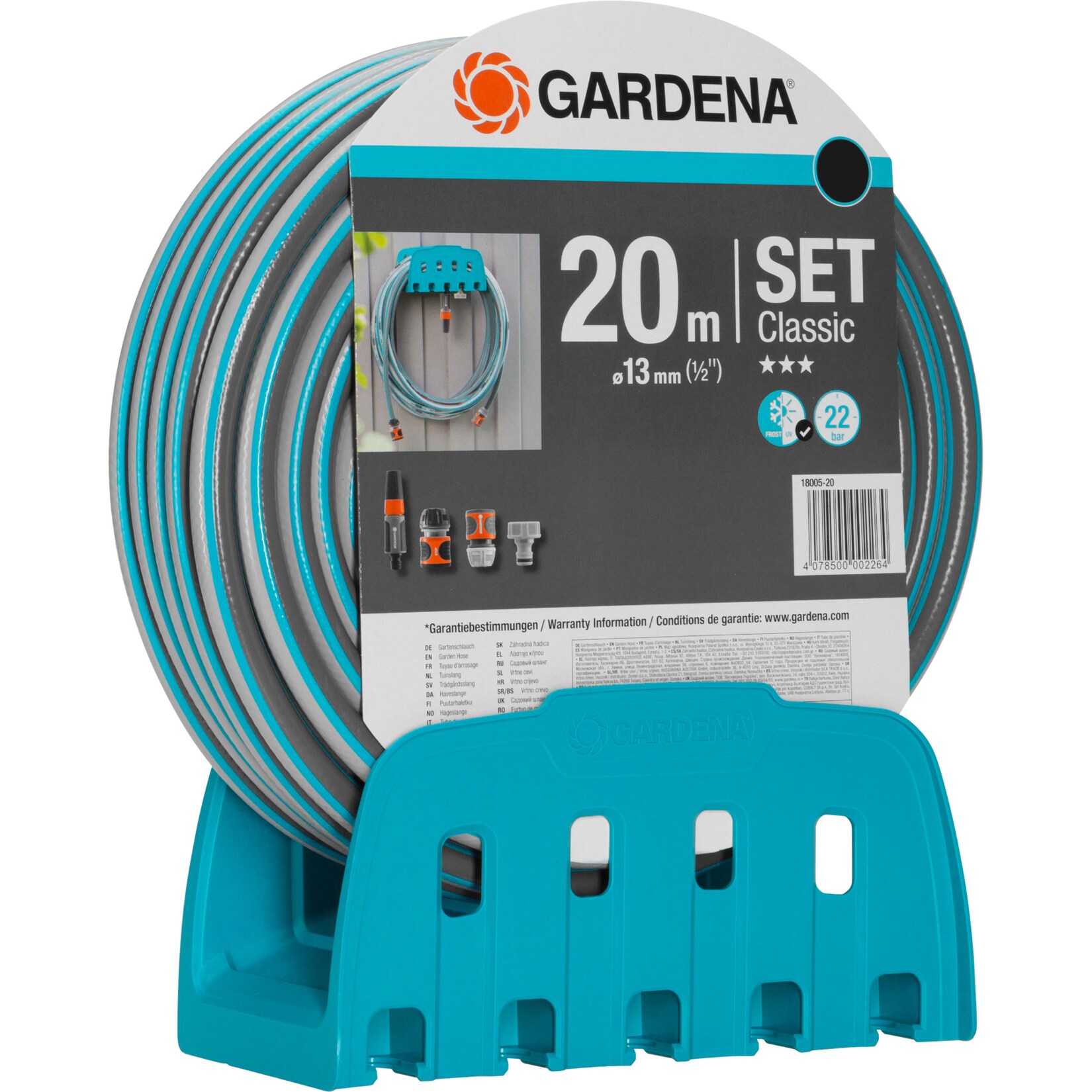 GARDENA Schlauch Wandschlauchhalter mit Schlauch | 04078500002264