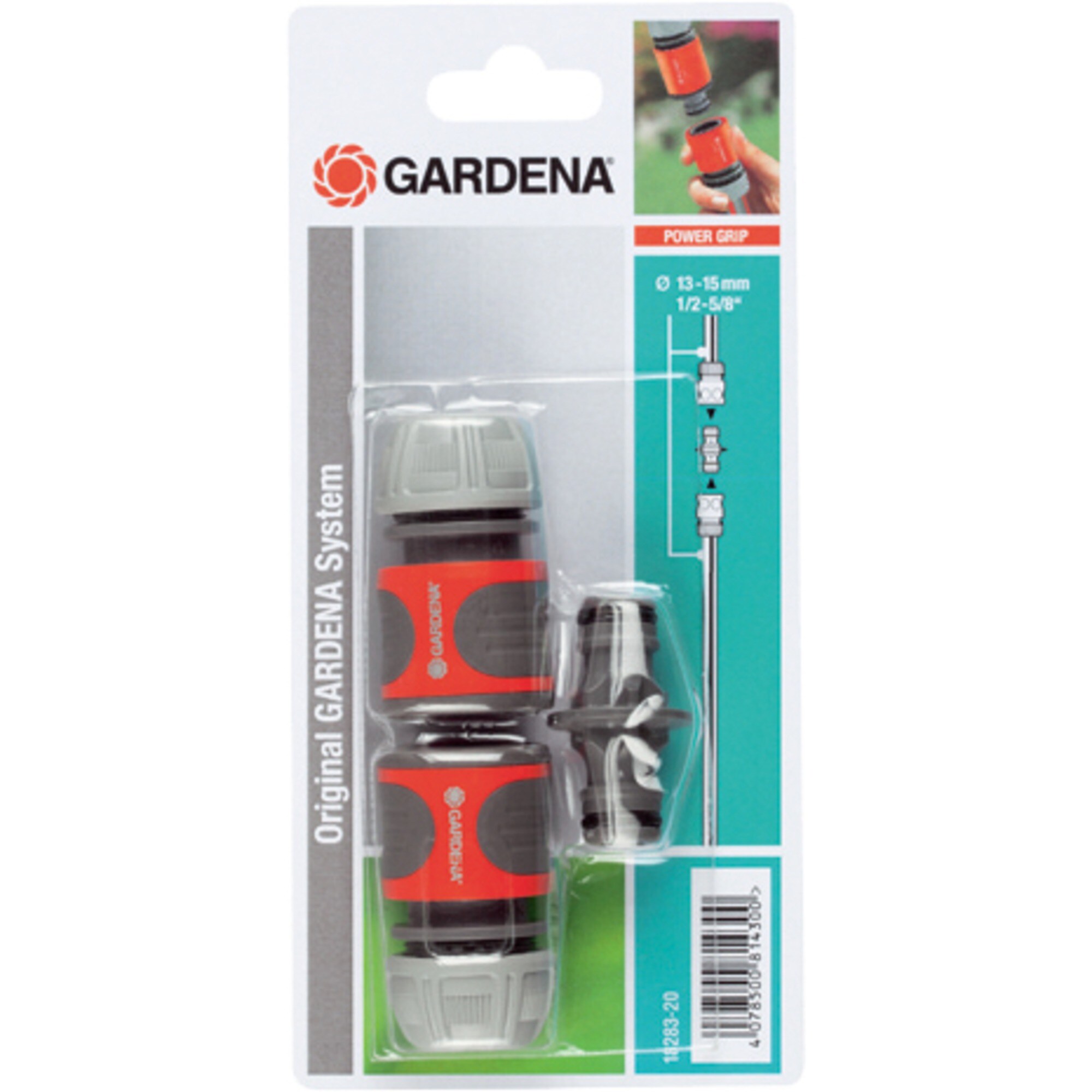 GARDENA Kupplung Kupplungs-Satz f&uuml;r 13mm (1/2")- und 15mm (5/8&rdquo;)-Schl&auml;uche - Bild 1