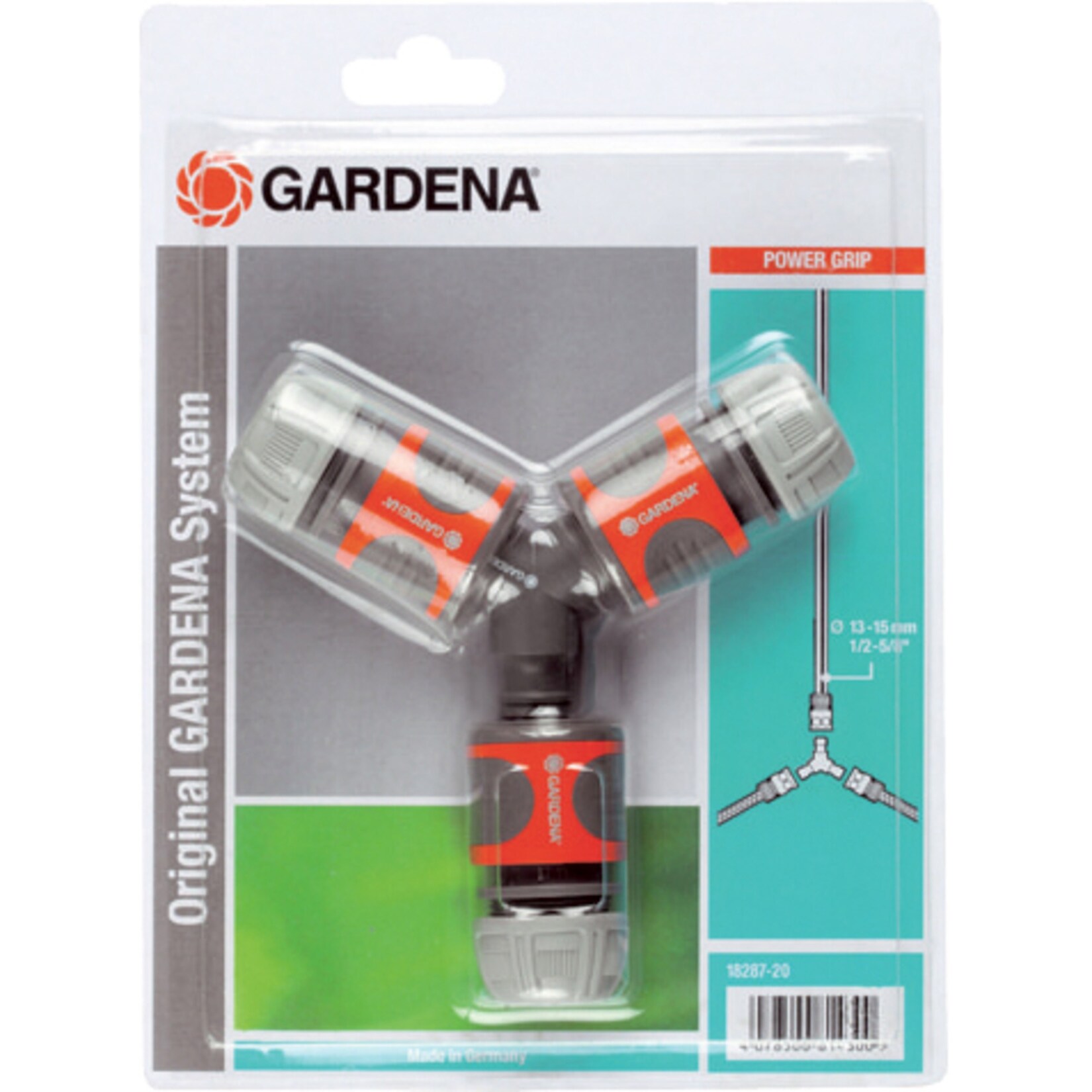 GARDENA Schlauchstück Abzweig-Satz für 13mm (1/2")- und 15mm (5/8”)-Schläuche