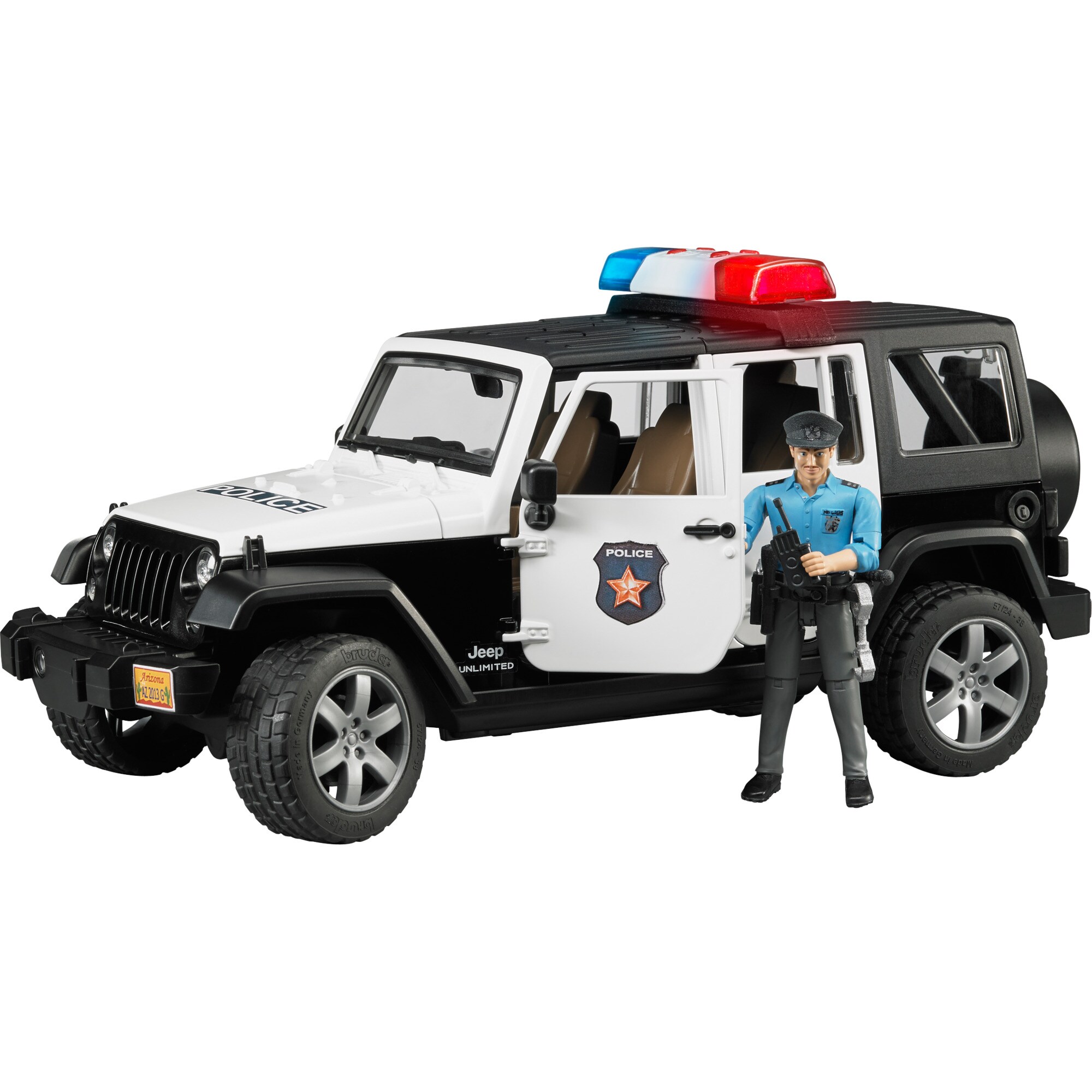 bruder Modellfahrzeug Jeep Wrangler Unlimited Rubicon Polizeifahrzeug - Bild 1