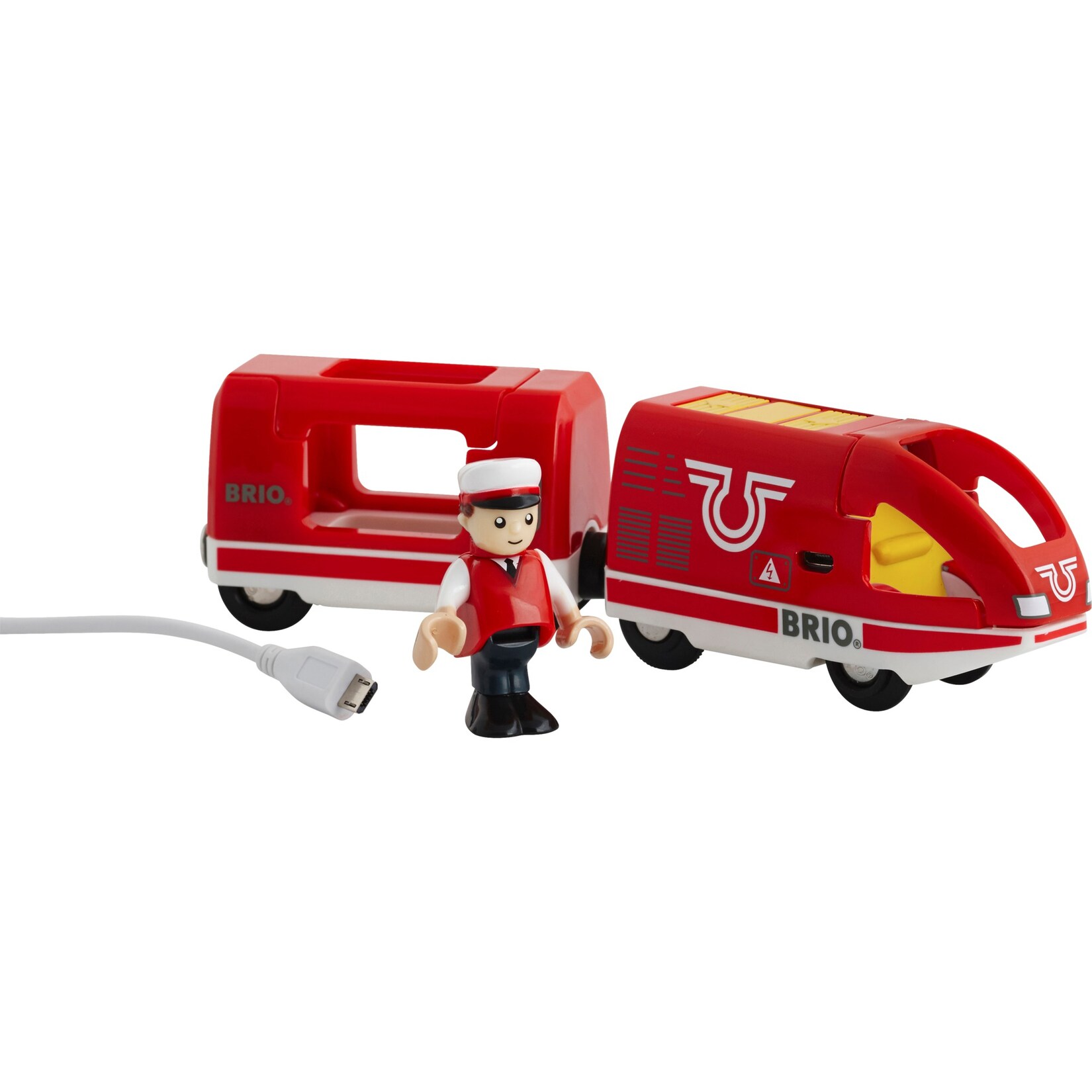 BRIO Spielfahrzeug World Roter Akku-Reisezug | 07312350337464