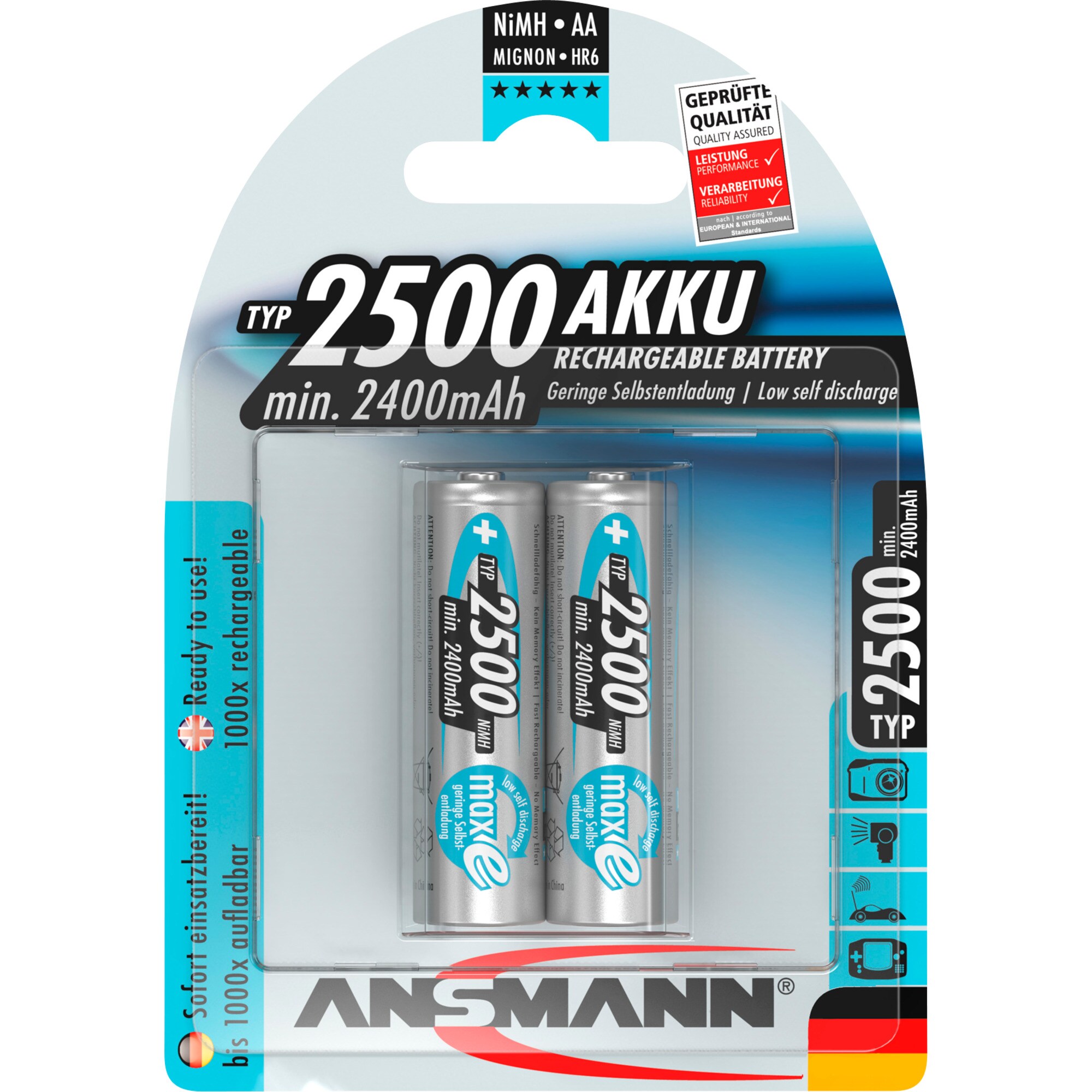 Ansmann Akku maxE 2500mAh NiMh - Bild 1