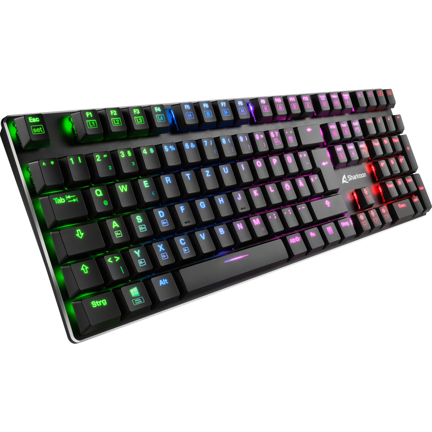 Sharkoon Gaming-Tastatur PureWriter RGB