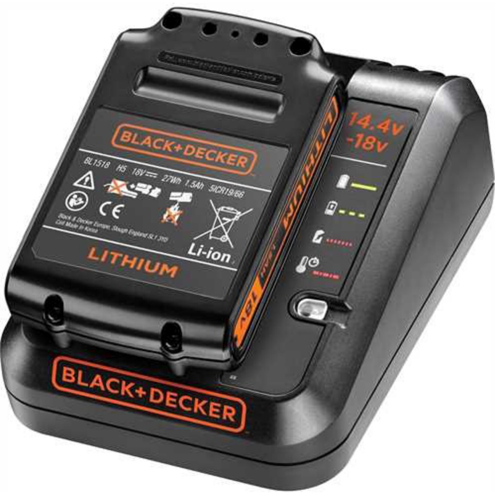 BLACK+DECKER Ladeger&auml;t 1A Ladeger&auml;t + 1.5Ah Li-Ion Akku - Bild 1