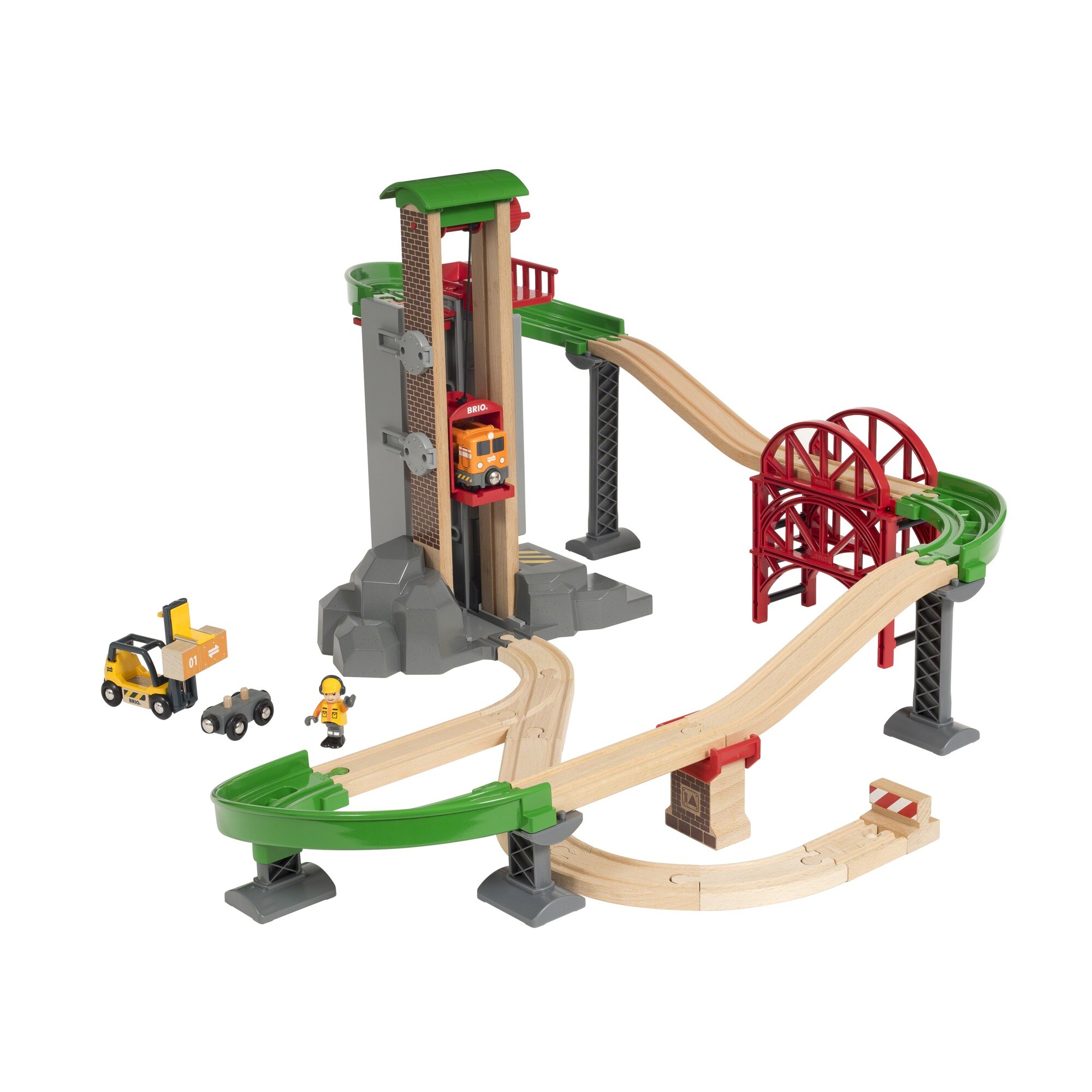 BRIO Spielgeb&auml;ude World Gro&szlig;es Lagerhaus-Set mit Aufzug - Bild 1