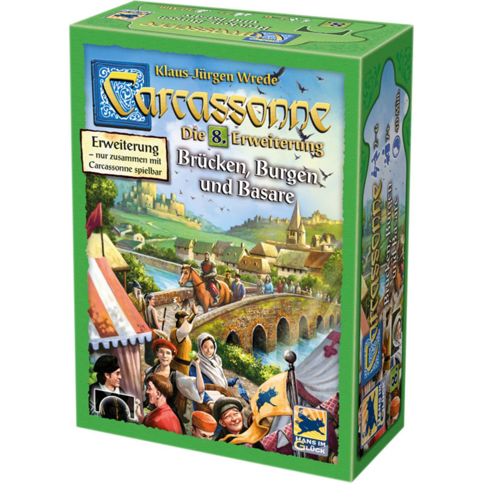 Asmodee Brettspiel Carcassonne - Brücken, Burgen und Basare