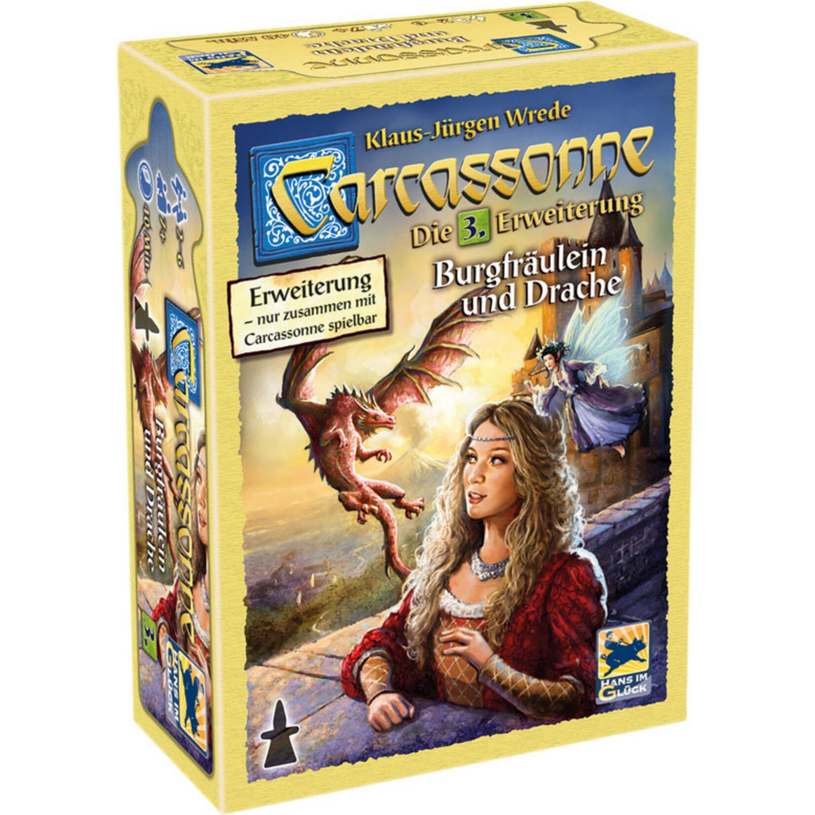 Asmodee Brettspiel Carcassonne - Burgfr&auml;ulein und Drache - Bild 1