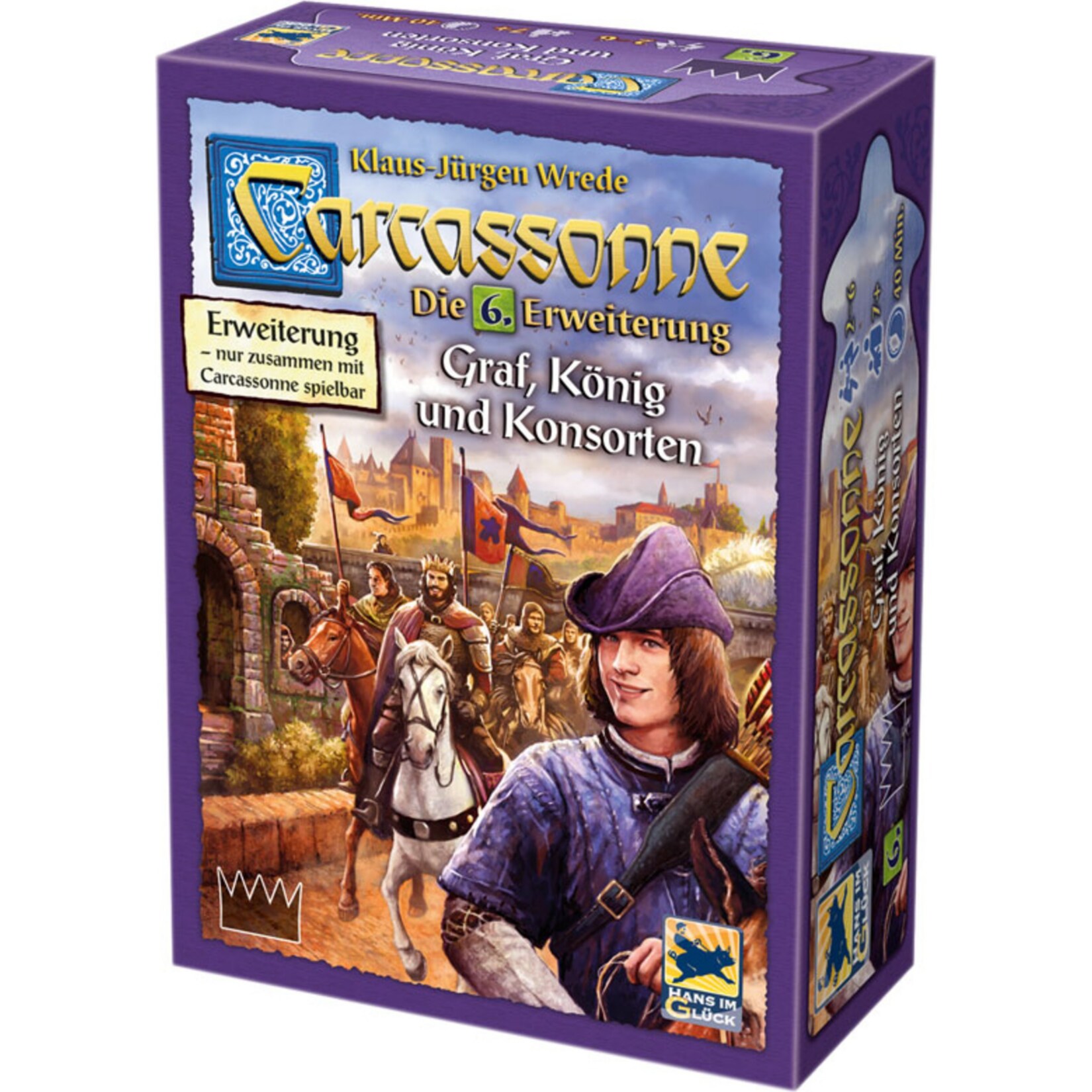 Asmodee Brettspiel Carcassonne - Graf, König und Konsorten