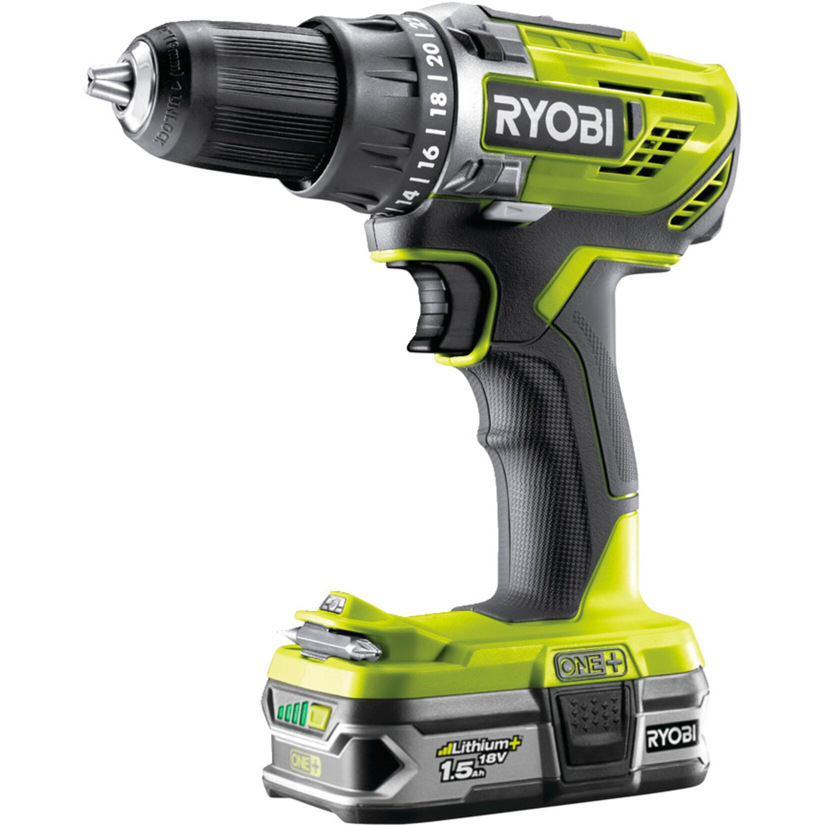 Ryobi Bohrschrauber ONE+ Akku-Bohrschrauber R18DD3-215S, 18Volt | 04892210160478