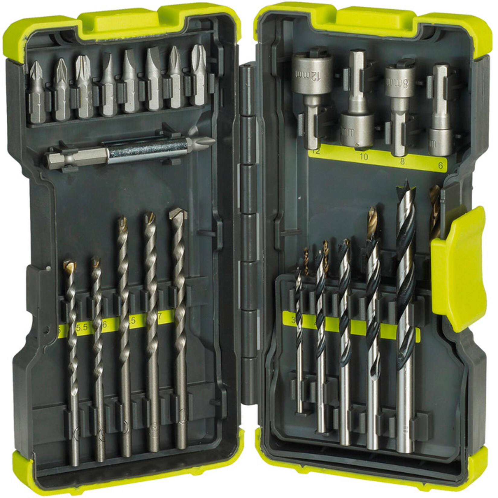 Ryobi Bohrer- & Bit-Satz Bit- und Bohrerbox RAK30MIX, 30-teilig | 04892210113375