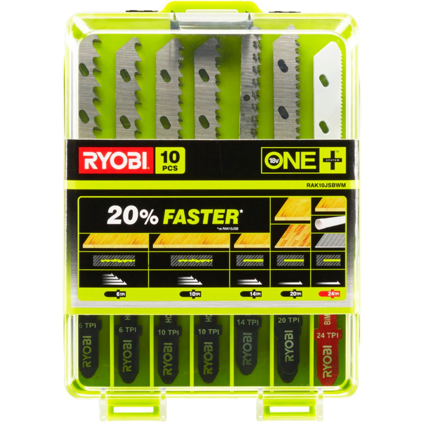 Ryobi Sägeblatt-Satz Stichsägeblatt-Satz RAK10JSB, 10-teilig | 04892210129420