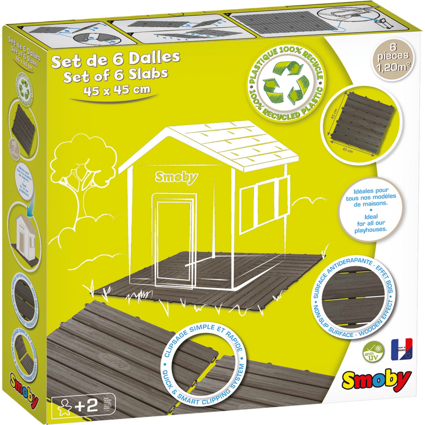 Smoby Gartenspielgerät Bodenplatten-Set mit Klicksystem | 03032168109070