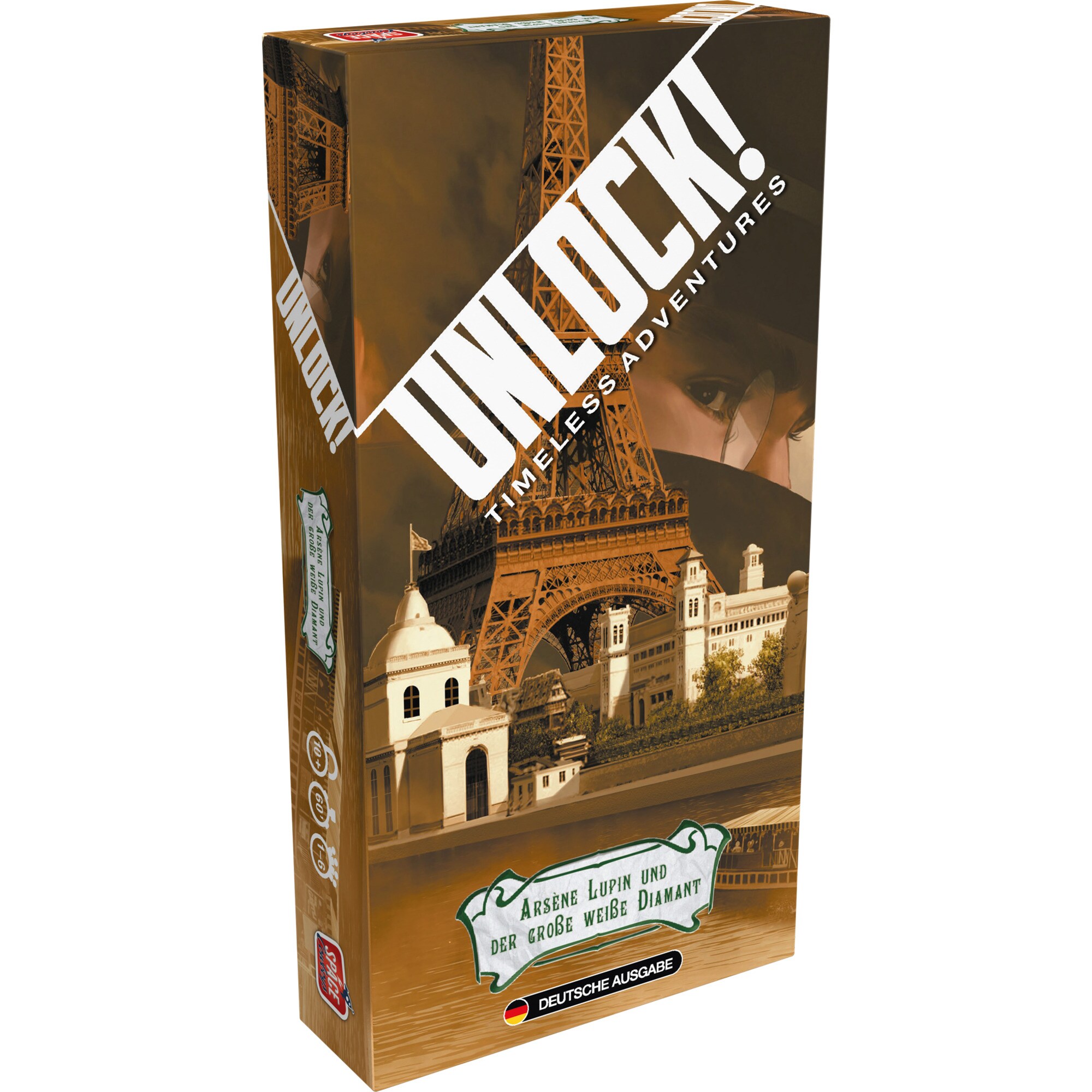 Asmodee Partyspiel Unlock! - Ars&egrave;ne Lupin und der gro&szlig;e wei&szlig;e Diamant - Bild 1