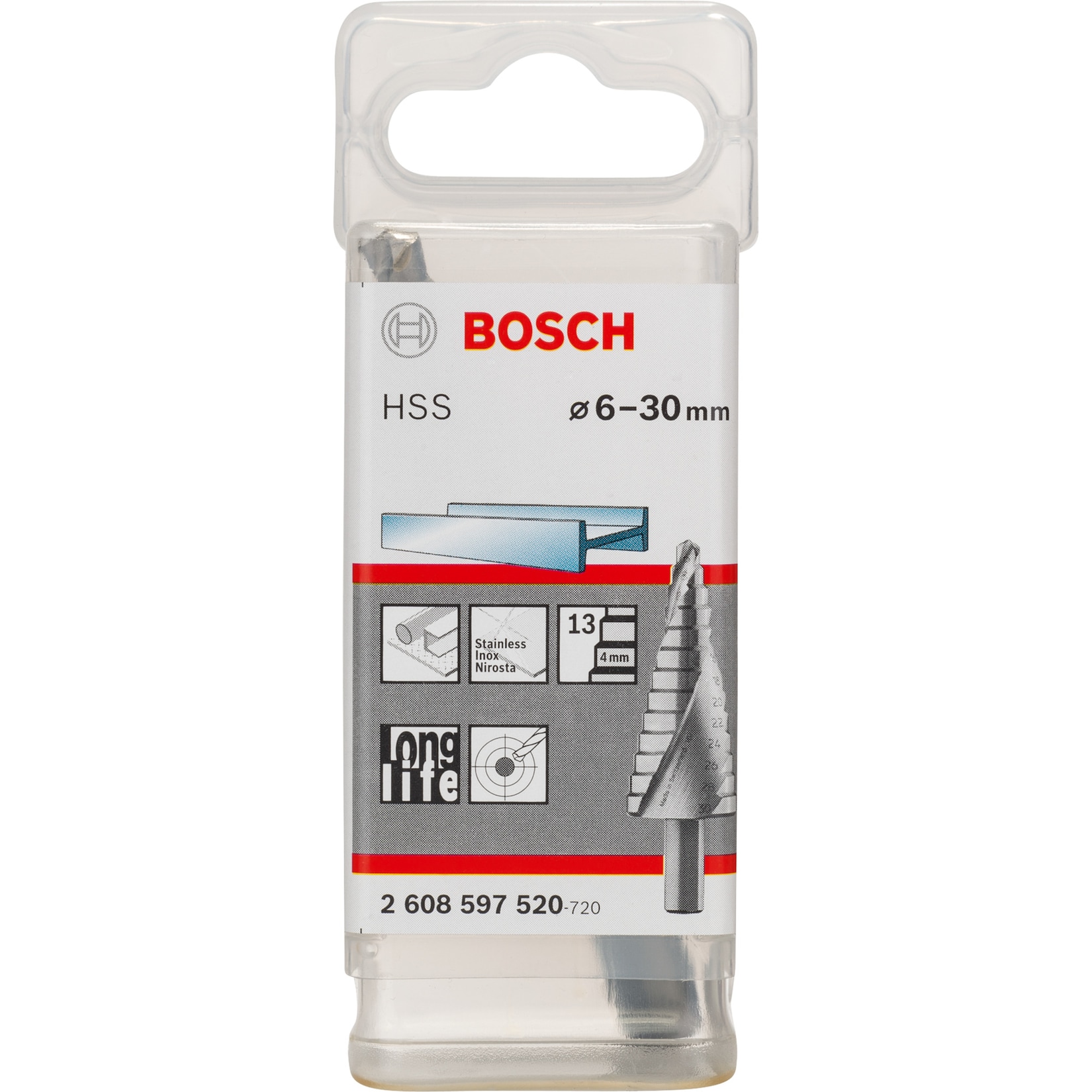 Bosch Bohrer HSS-Stufenbohrer, Ø 6mm - Ø 30mm