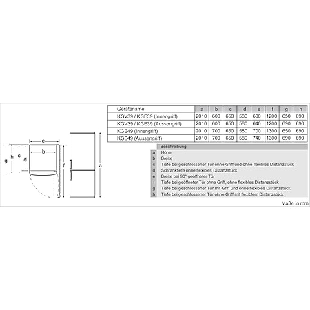 Siemens Kühl-/Gefrierkombination KG49EAICA iQ500 online kaufen bei Netto
