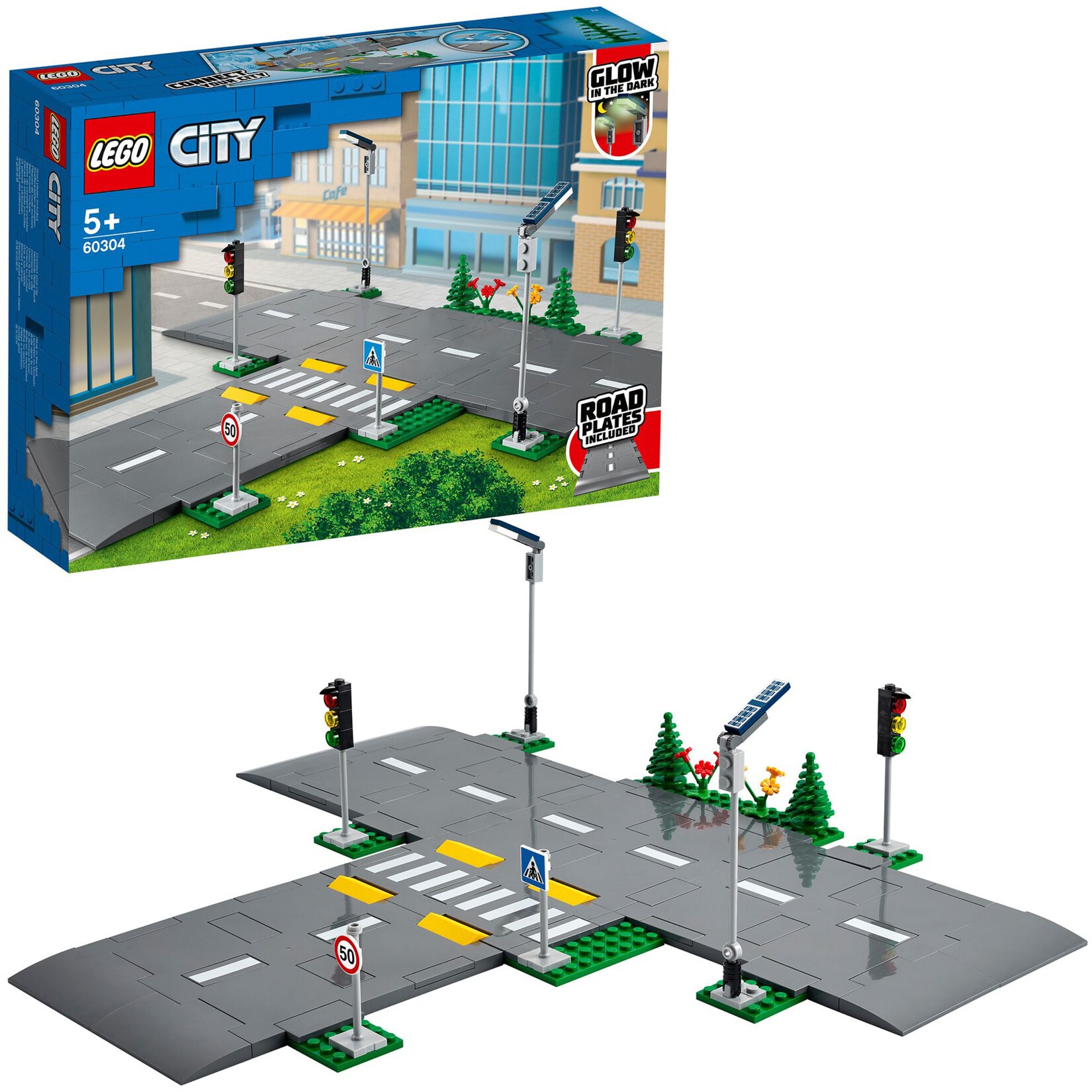 LEGO Konstruktionsspielzeug City Straßenkreuzung mit Ampeln | 05702016912289