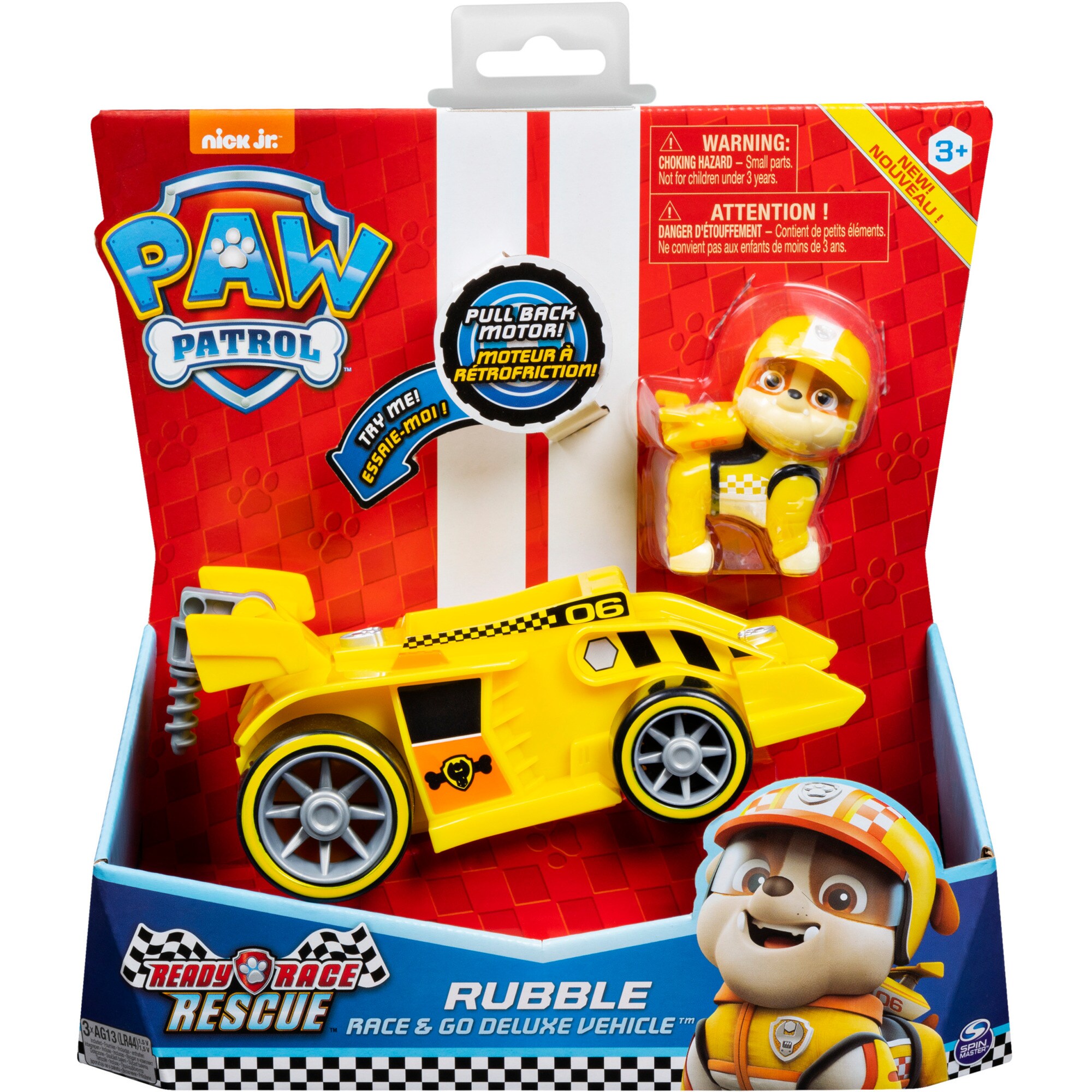 PAW PATROL Spielfahrzeug Paw Patrol - Ready, Race, Rescue, Rubbles Race & Go Deluxe Basis Fahrzeug - Bild 1