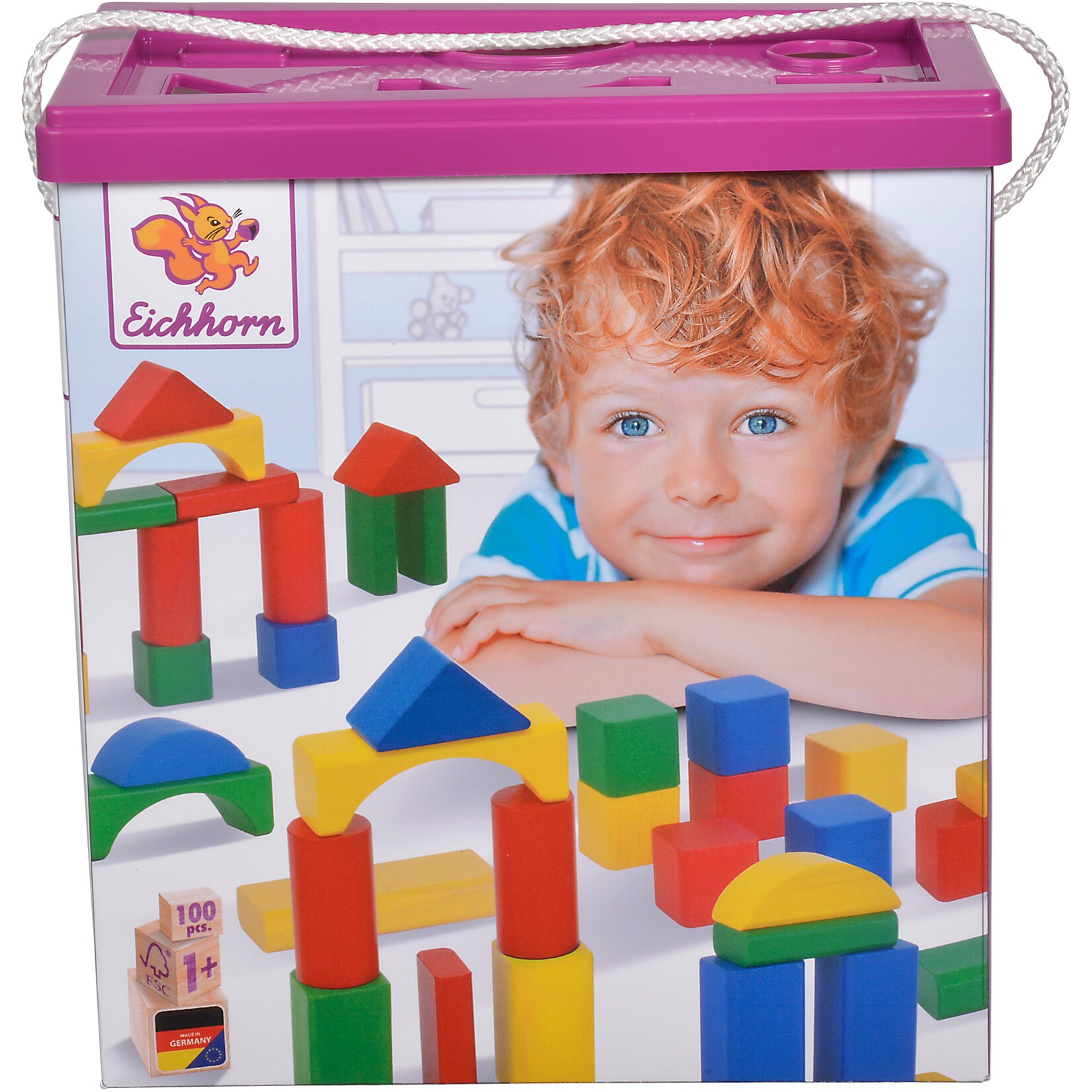 Eichhorn Konstruktionsspielzeug Eichhorn bunte Holzbausteine | 04051902001042