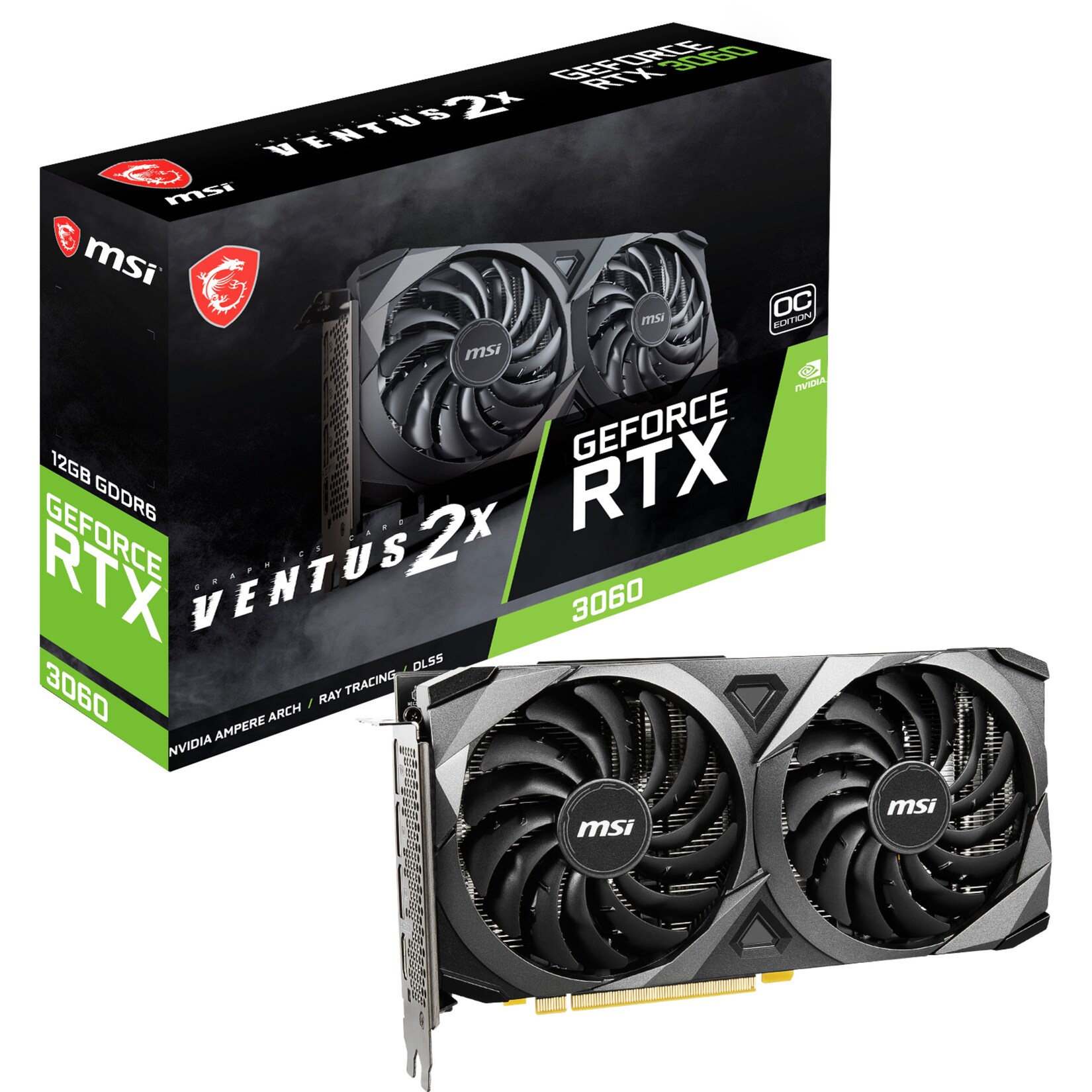 MSI Grafikkarte GeForce RTX 3060 VENTUS 2X 12G OC | 04719072793814