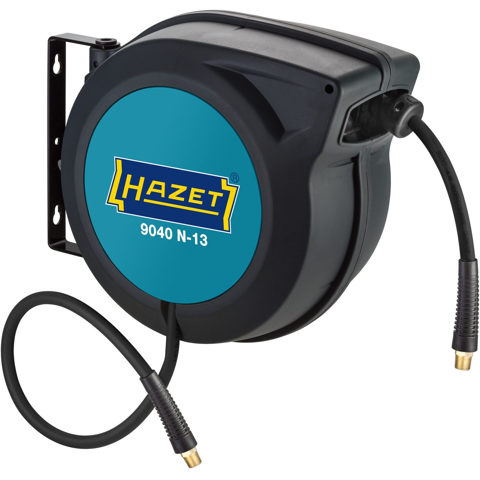 Hazet Druckluftschlauch Schlauchaufroller 9040N-13, 15 Meter | 04000896214648