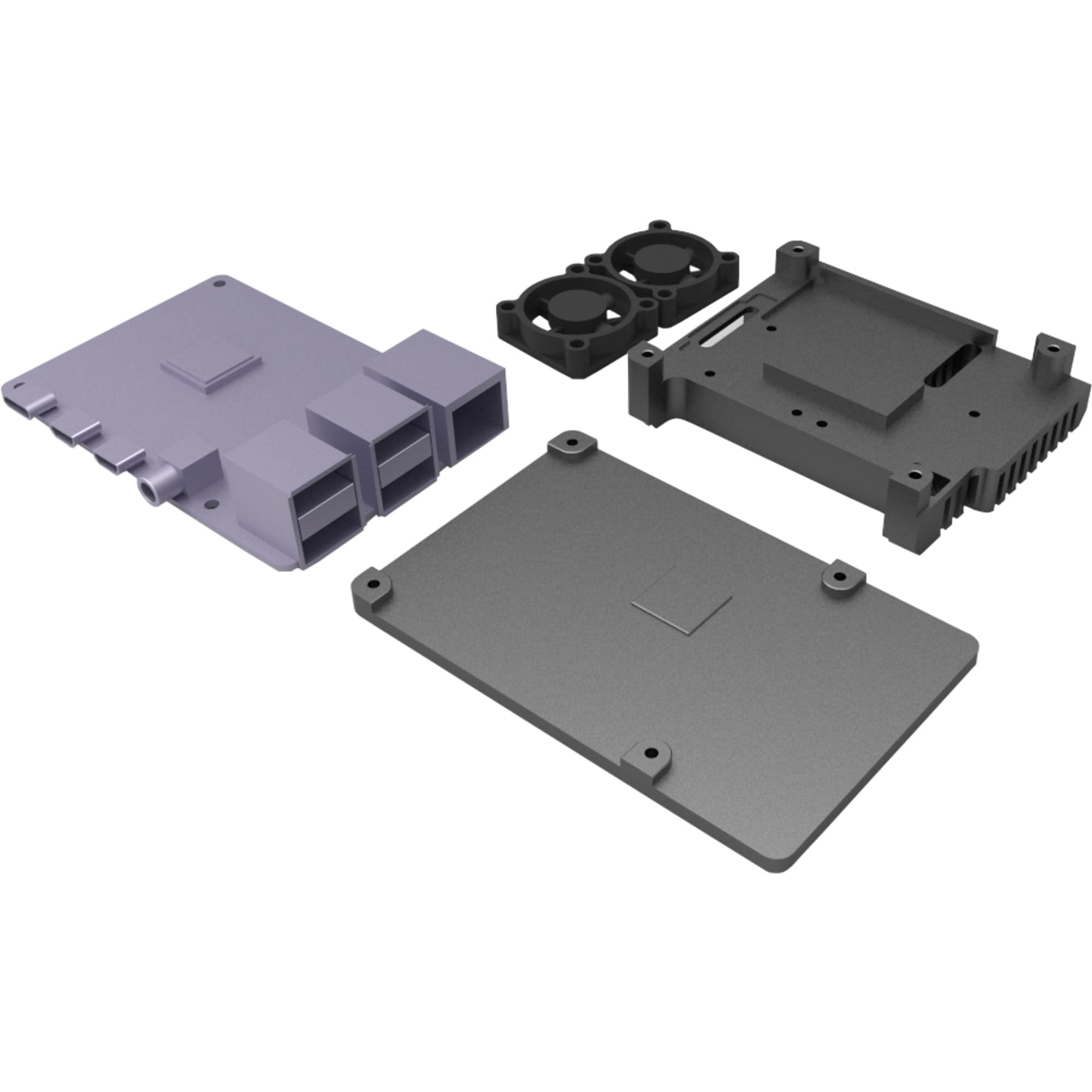 Joy-IT Geh&auml;use Aluminiumgeh&auml;use + FAN Raspberry Pi 4 - Bild 1
