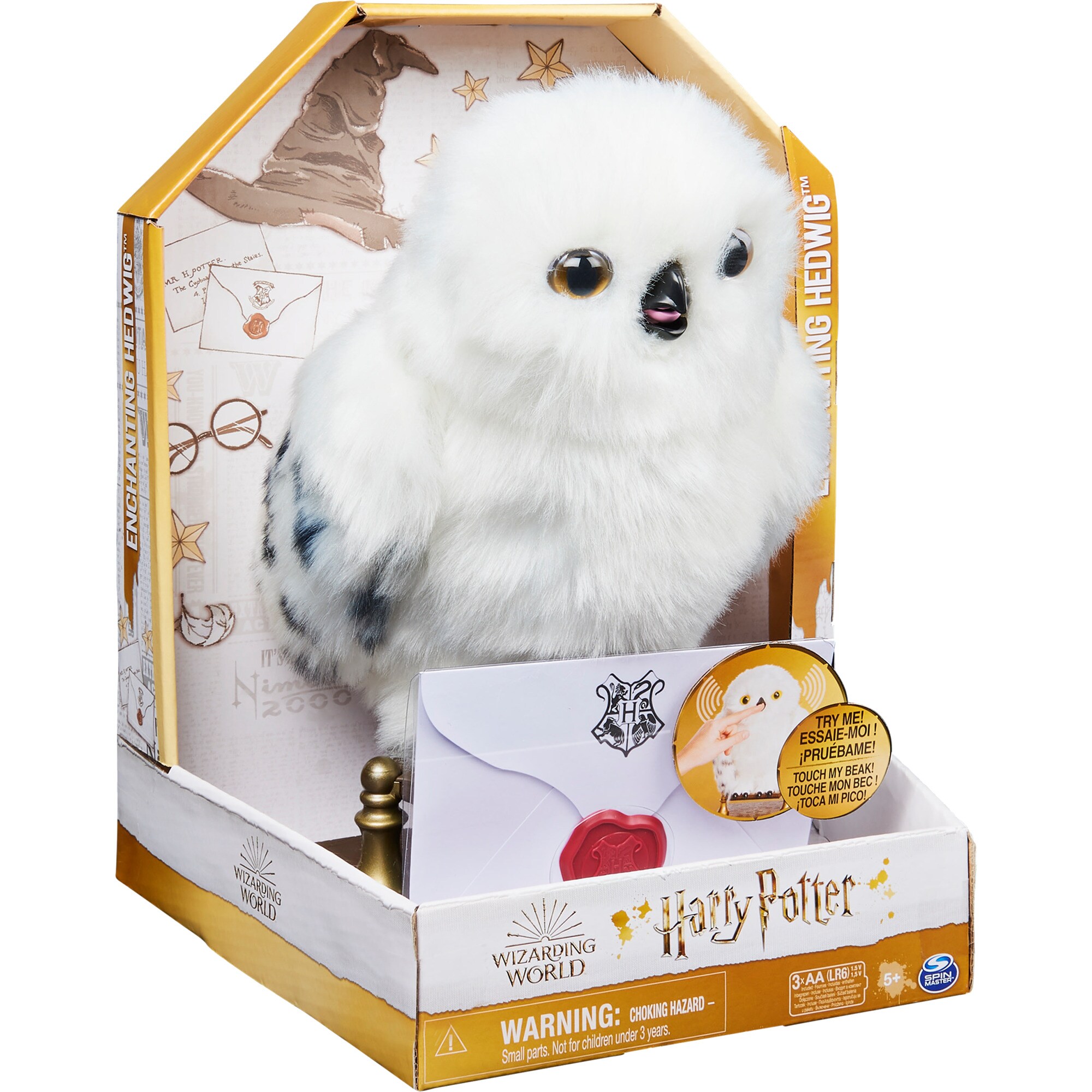 Spinmaster Kuscheltier Wizarding World Harry Potter - Interaktive Pl&uuml;sch-Eule Hedwig - Bild 1