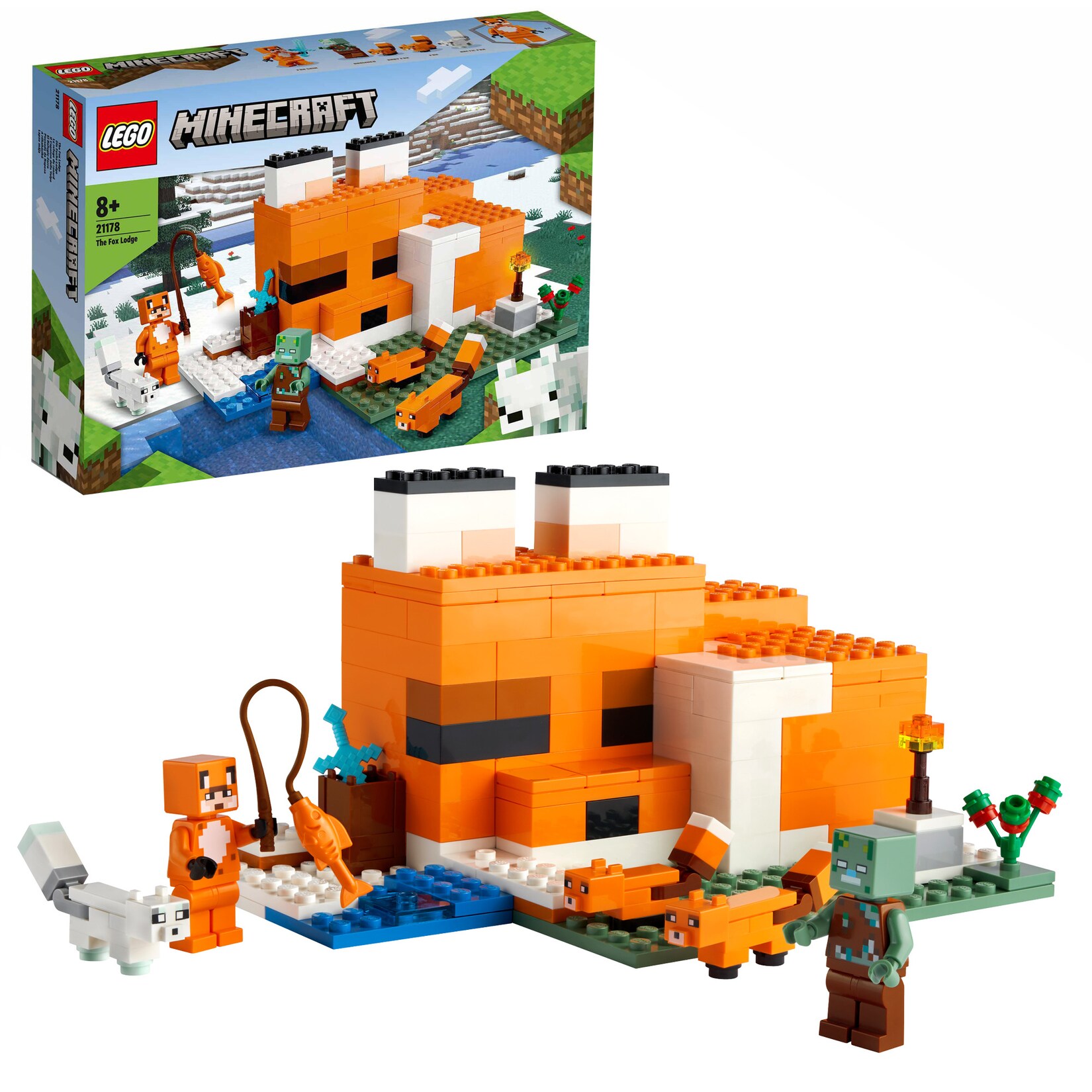 LEGO Konstruktionsspielzeug Minecraft Die Fuchs-Lodge