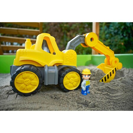 BIG-Power-Worker Bagger + Figur - Spielzeug Auto mit beweglichem