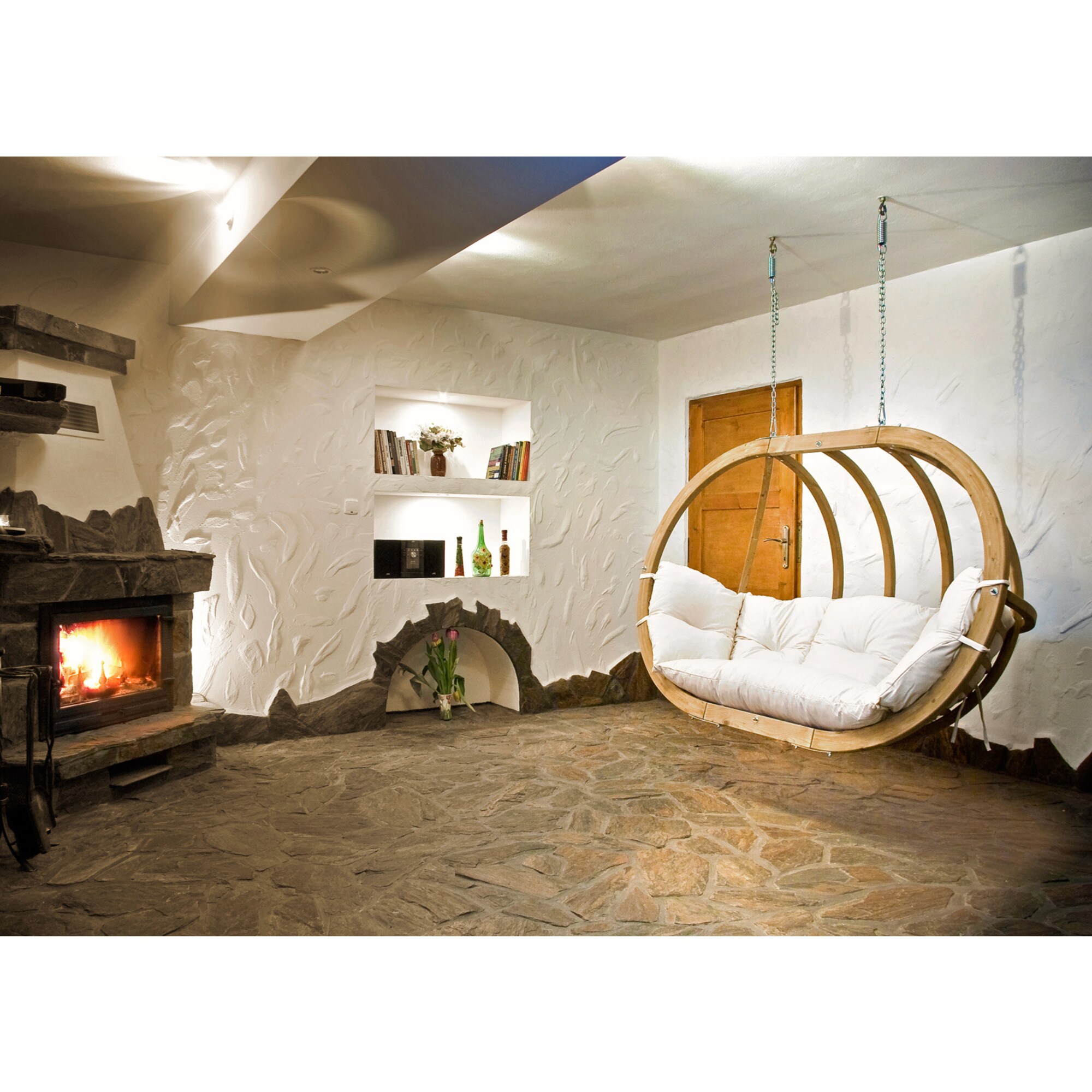 AMAZONAS Globo Royal Chair Hängesessel – FSC-Holz, Wetterfest, Bis 200 Kg Belastbar