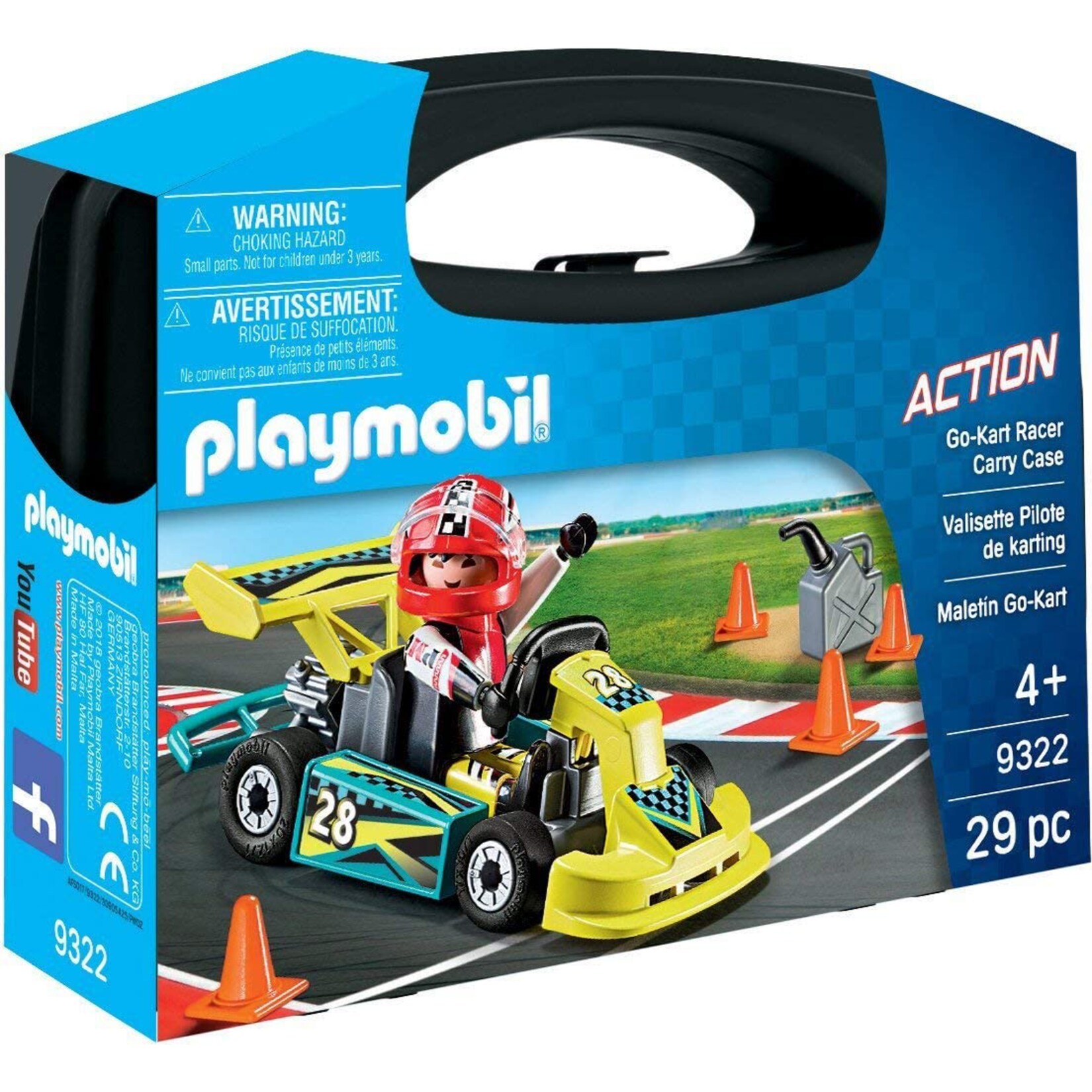 PLAYMOBIL Konstruktionsspielzeug Action Go-Kart-Rennfahrer zum Mitnehmen | 04008789093226