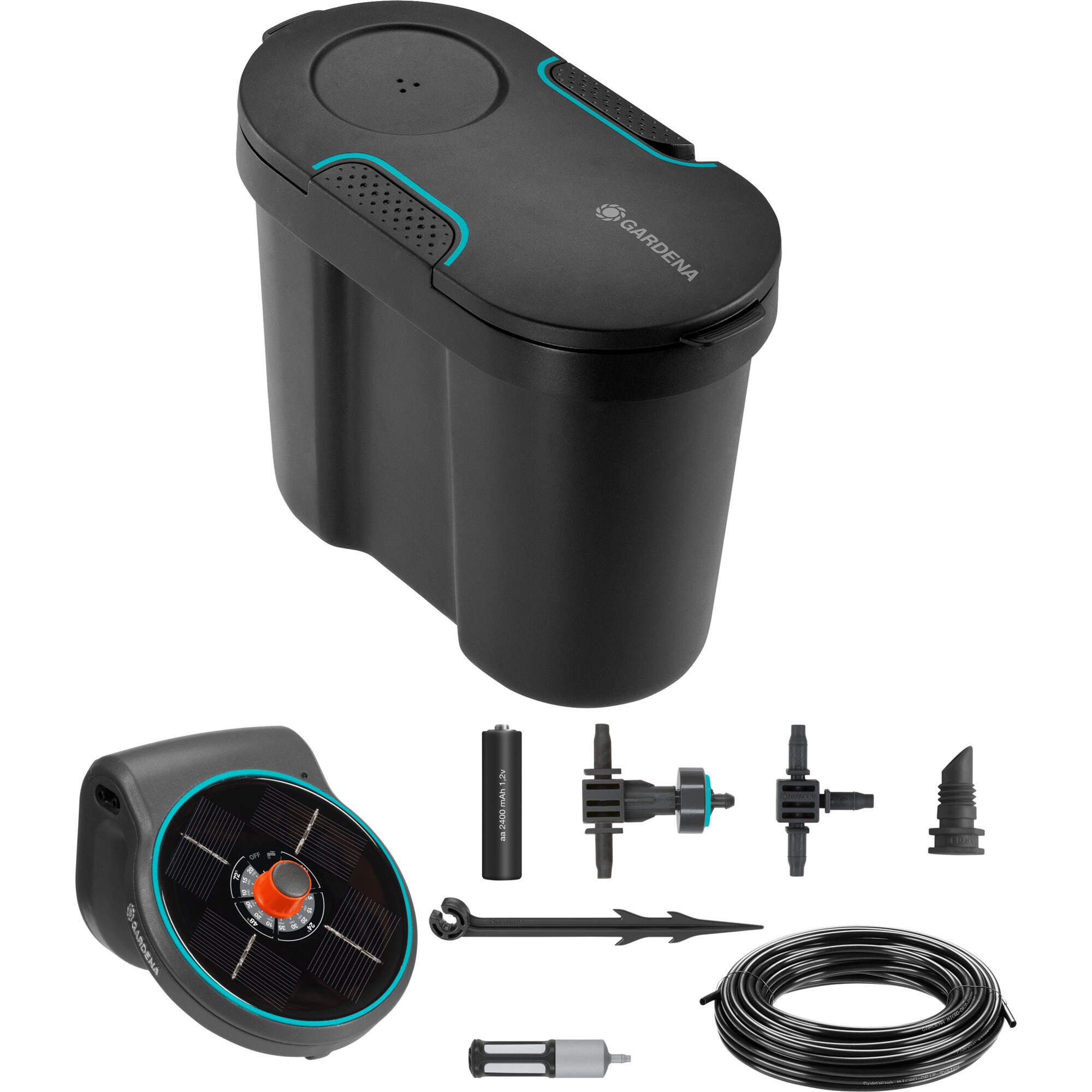 GARDENA Bew&auml;sserungssteuerung Solar-Bew&auml;sserung AquaBloom Set, inkl. Wasserbeh&auml;lter - Bild 1