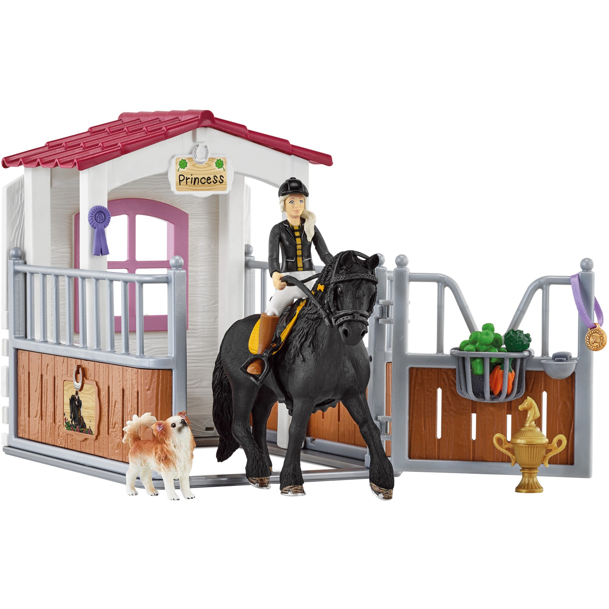 Schleich Spielfigur Horse Club Pferdebox mit Tori & Princess - Bild 1