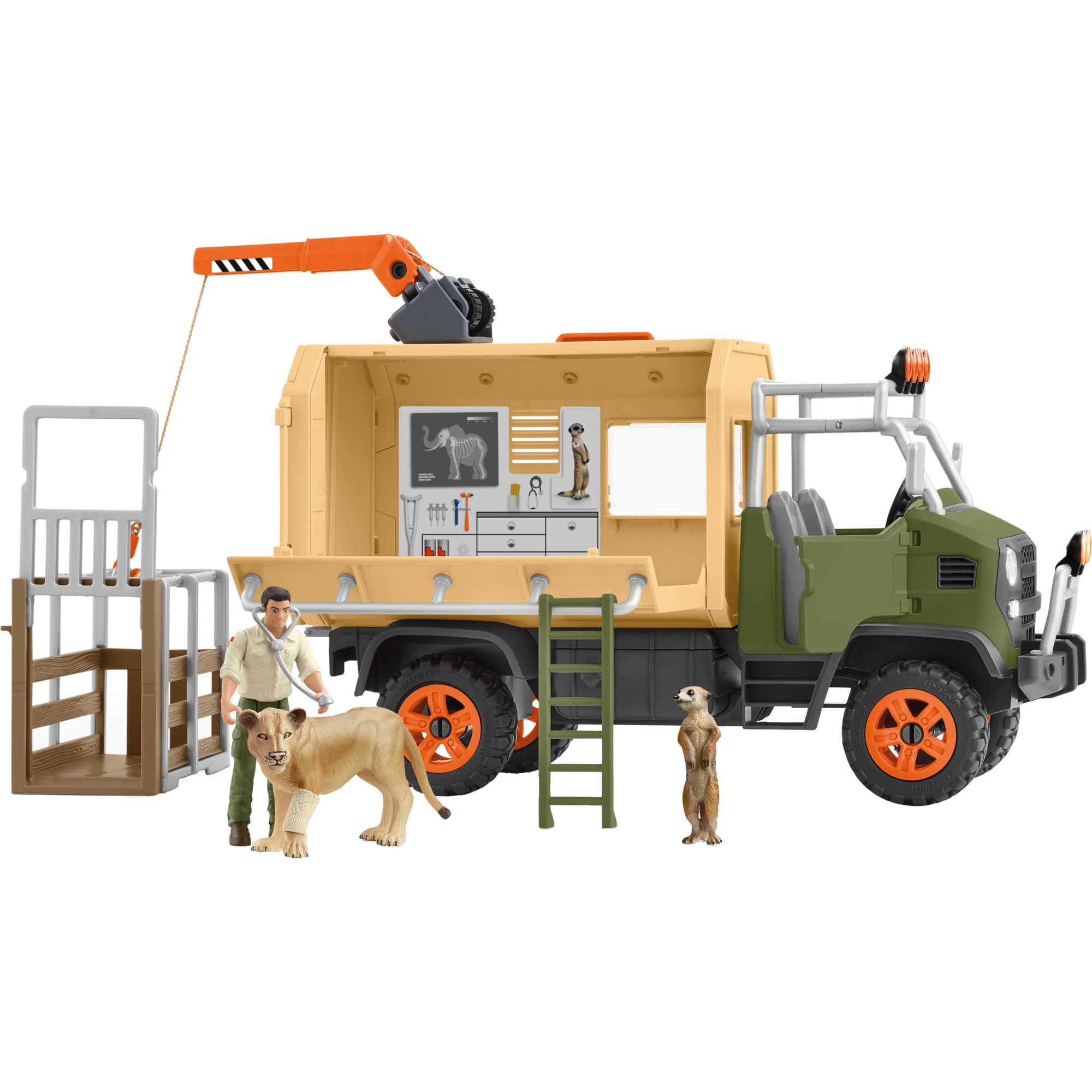 Schleich Spielfahrzeug Wild Life Gro&szlig;er Truck Tierrettung - Bild 1