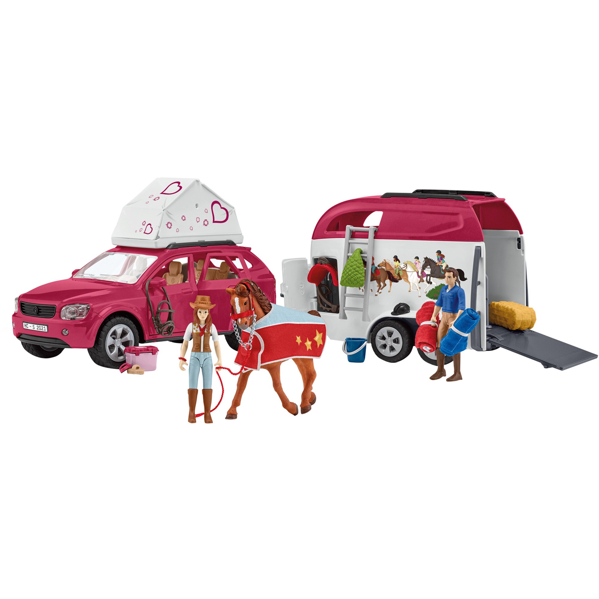 Schleich Spielfahrzeug Horse Club Abenteuer mit Auto und Pferdeanh&auml;nger - Bild 1