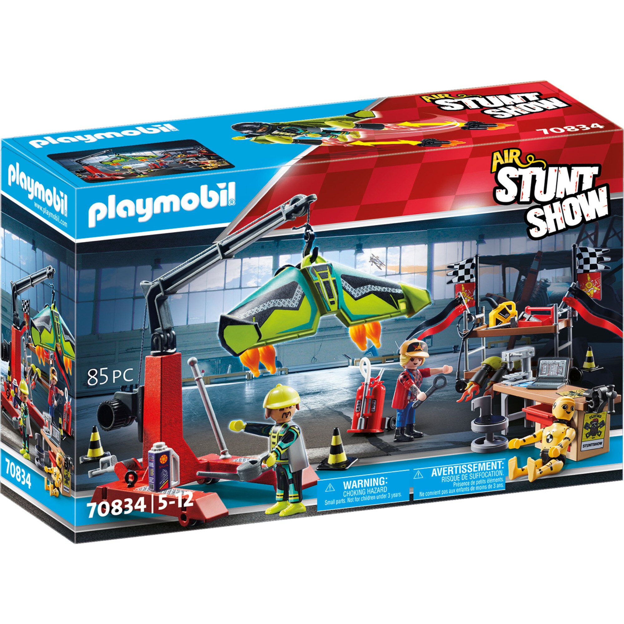 PLAYMOBIL Konstruktionsspielzeug Air Stuntshow Servicestation - Bild 1